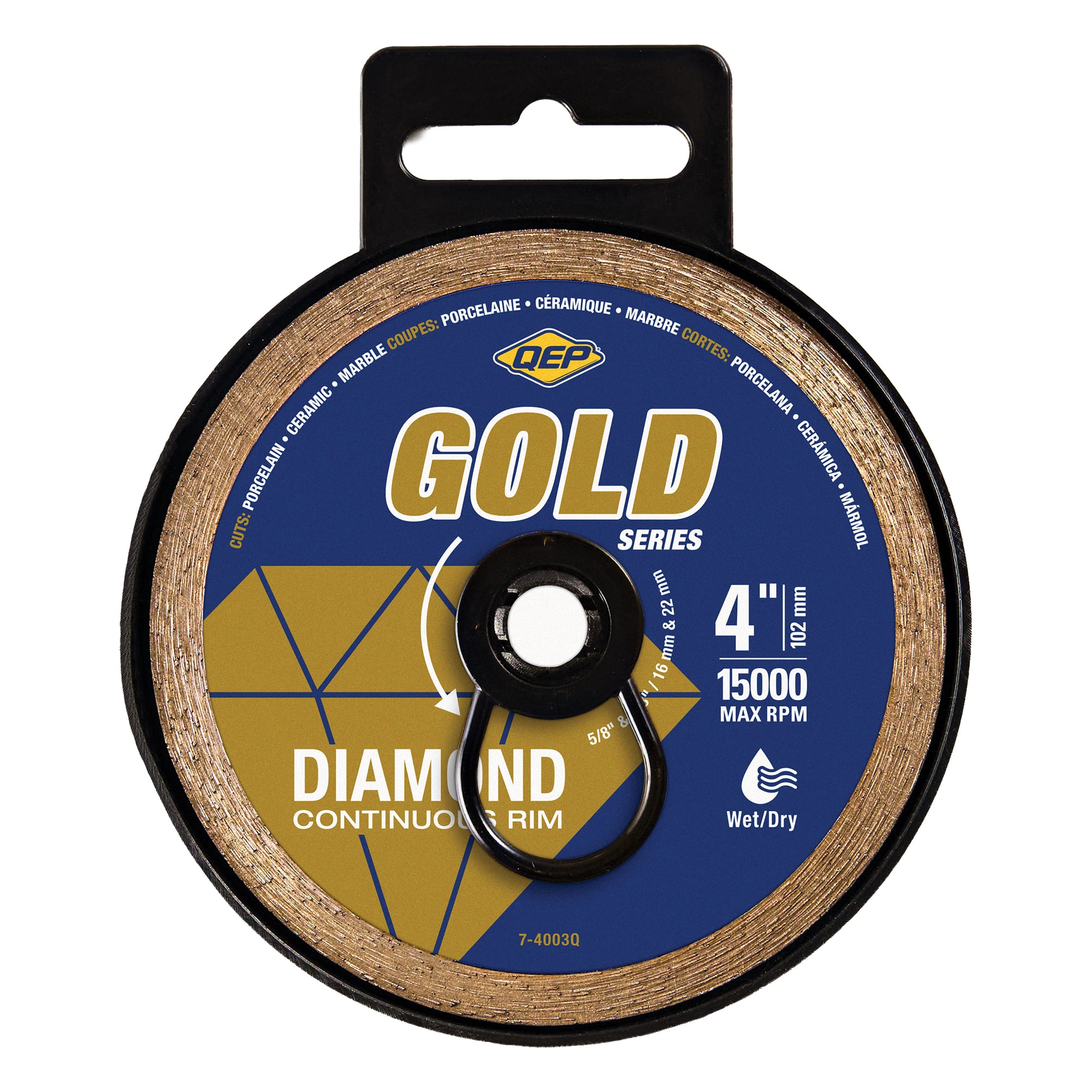 4" Gold Series Continuous Rim Diamond Saw Blade for Wet/Dry Cuts - 6