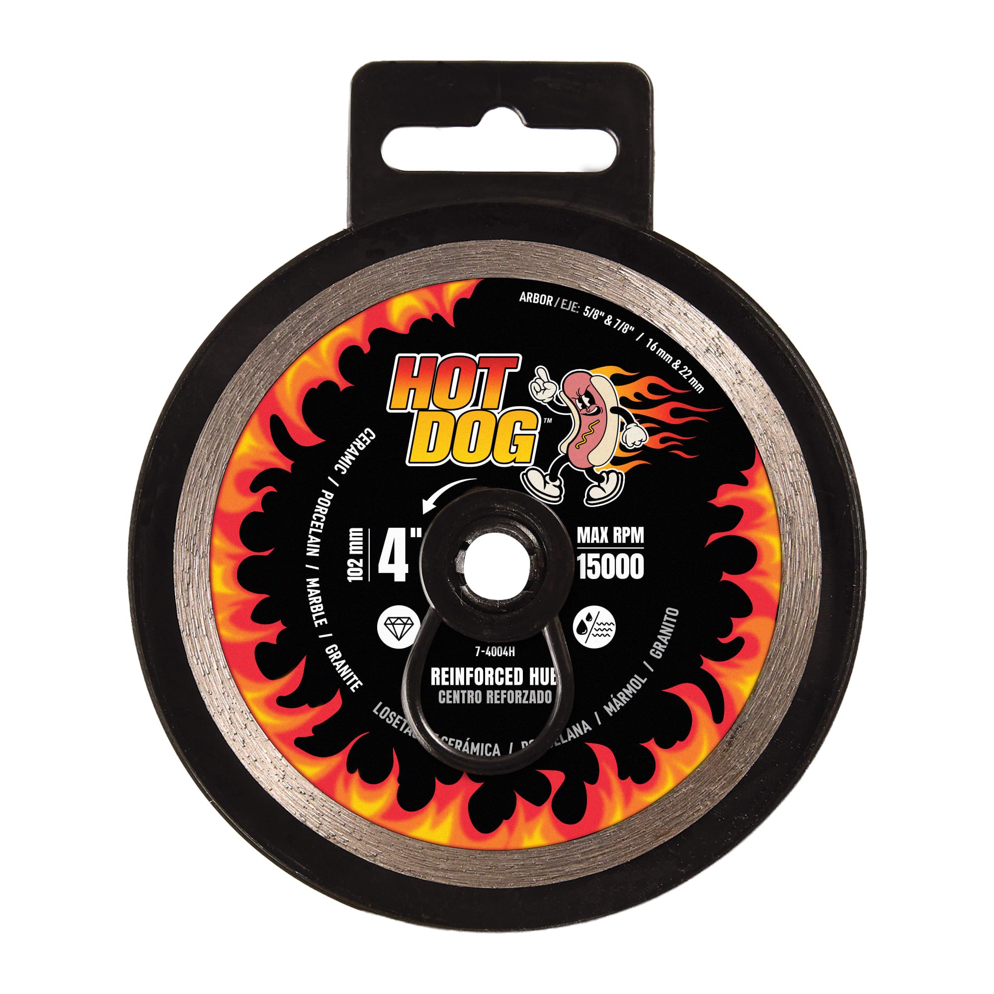 4" Hot Dog Reinforced Steel Hub%2C Diamond Blade for Wet/Dry Use - 6