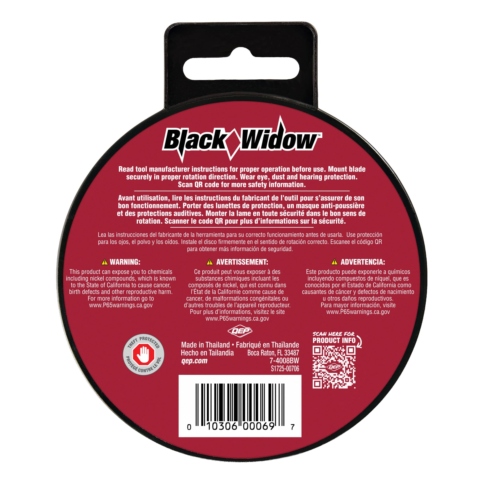 4" Black Widow Premium%2C Thin Rim Diamond Saw Blade%2C Wet/Dry Cutting - 7
