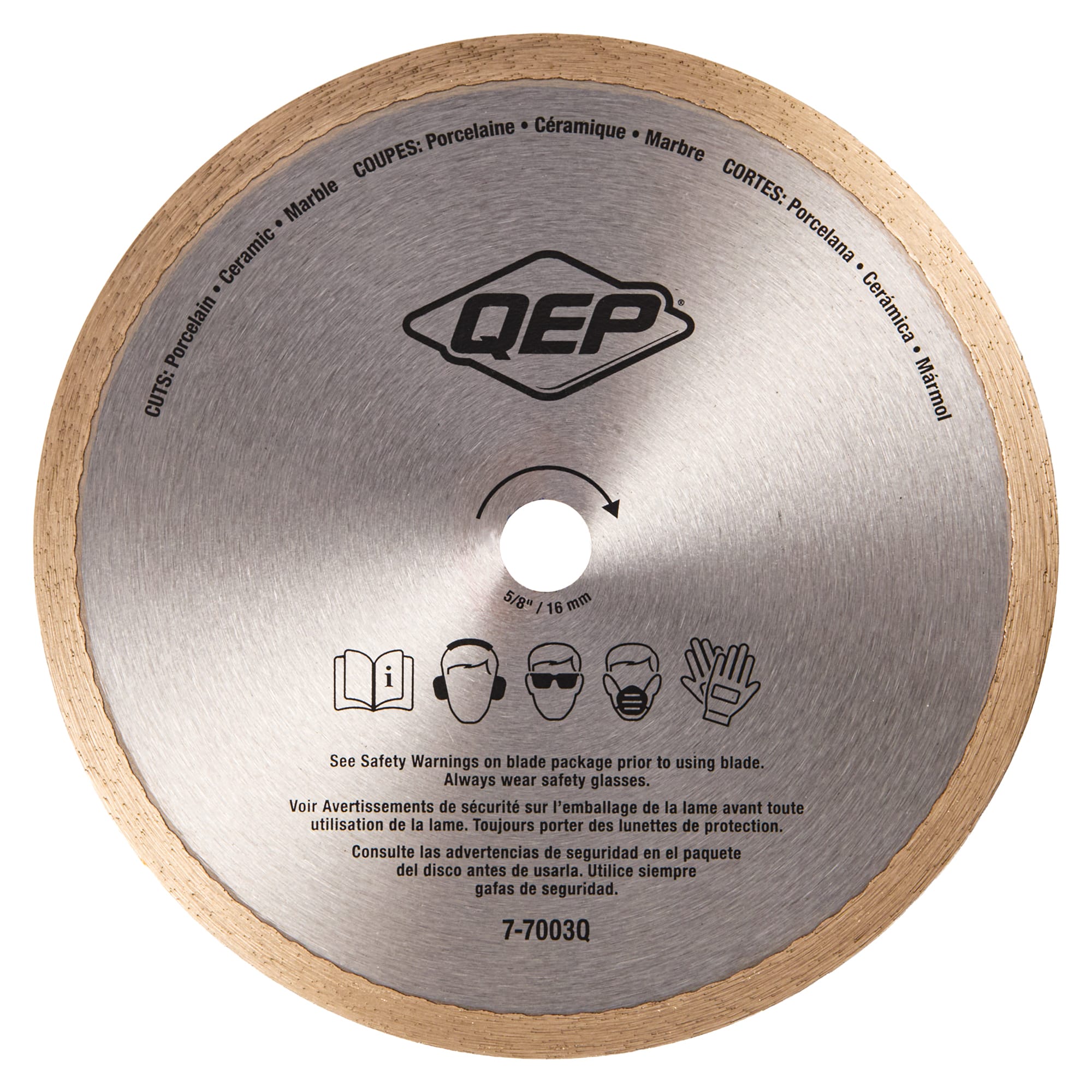 7" Gold Series Continuous Rim Diamond Saw Blade for Wet Cuts - 5