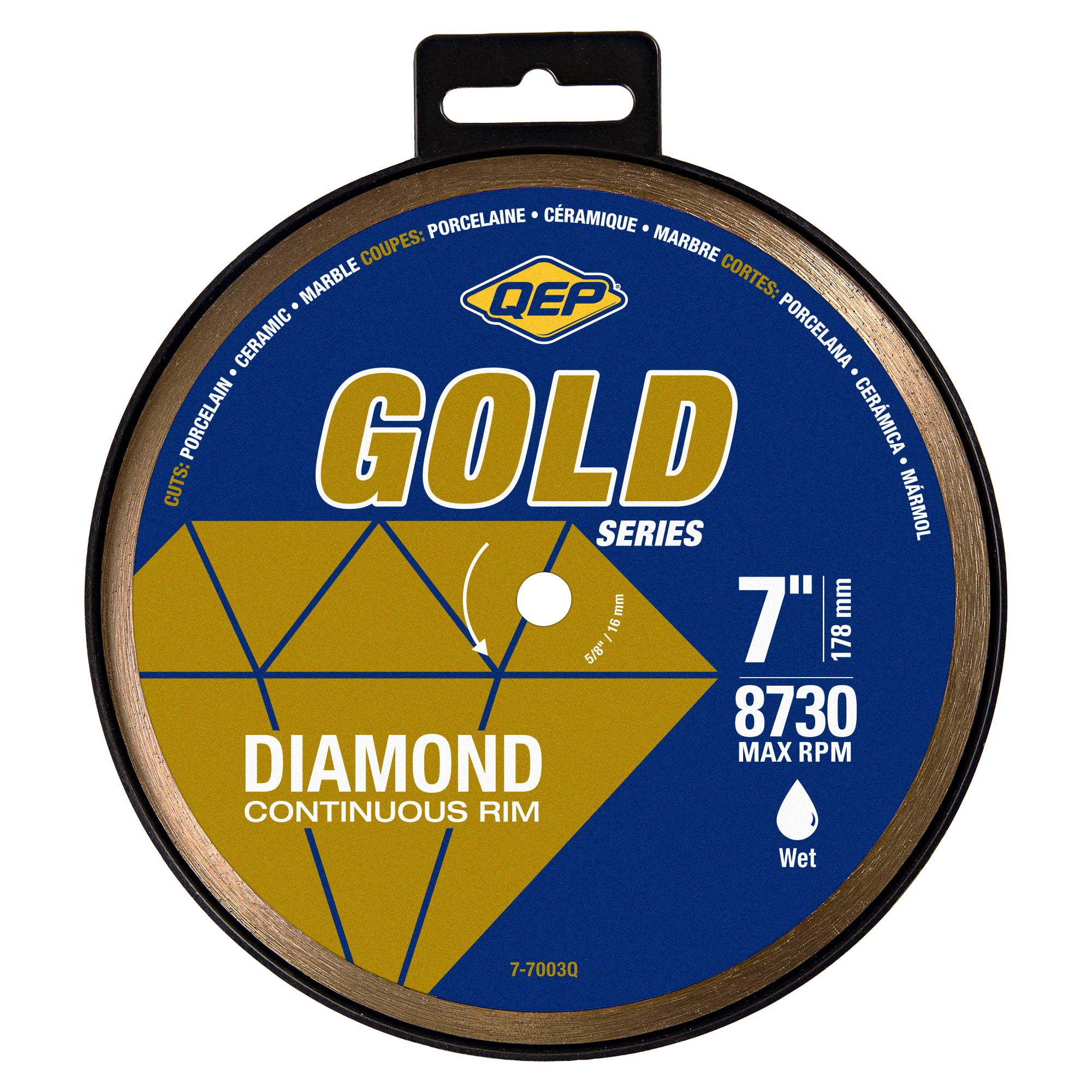 7" Gold Series Continuous Rim Diamond Saw Blade for Wet Cuts - 6