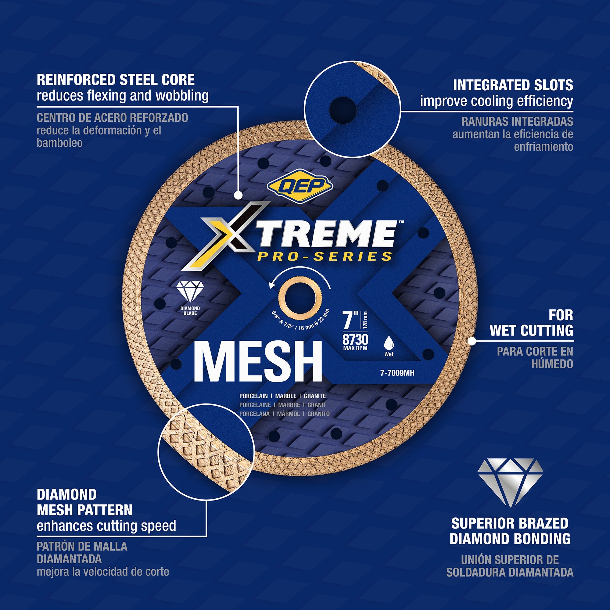 Xtreme Pro Series 7" Mesh Diamond Blade for Wet Cuts - 2