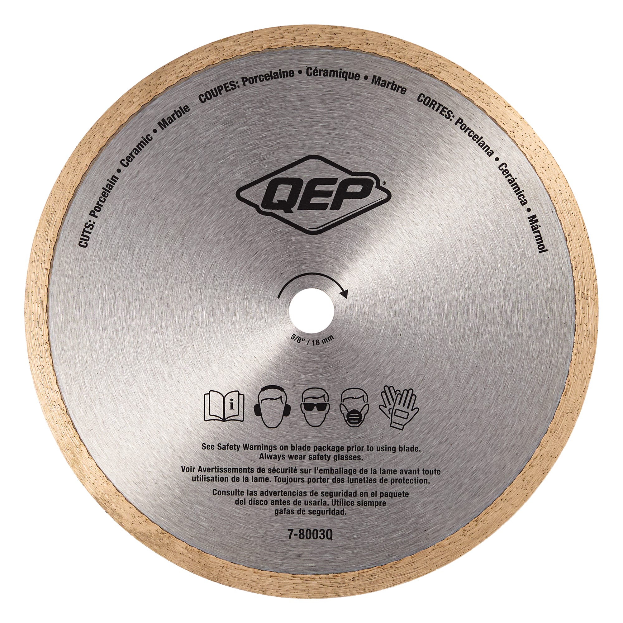 8" Gold Series Continuous Rim Diamond Saw Blade for Wet Cuts - 5