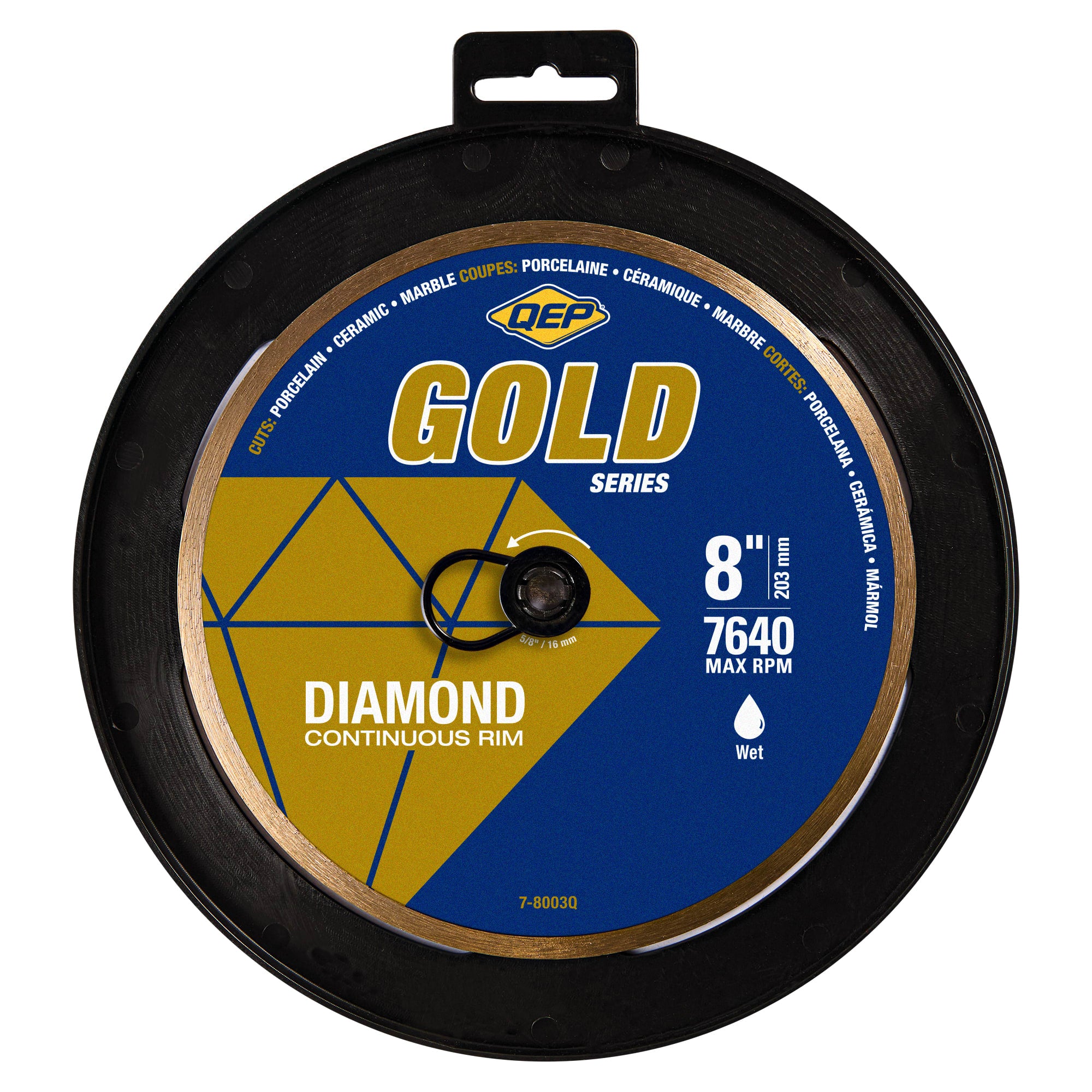 8" Gold Series Continuous Rim Diamond Saw Blade for Wet Cuts - 6