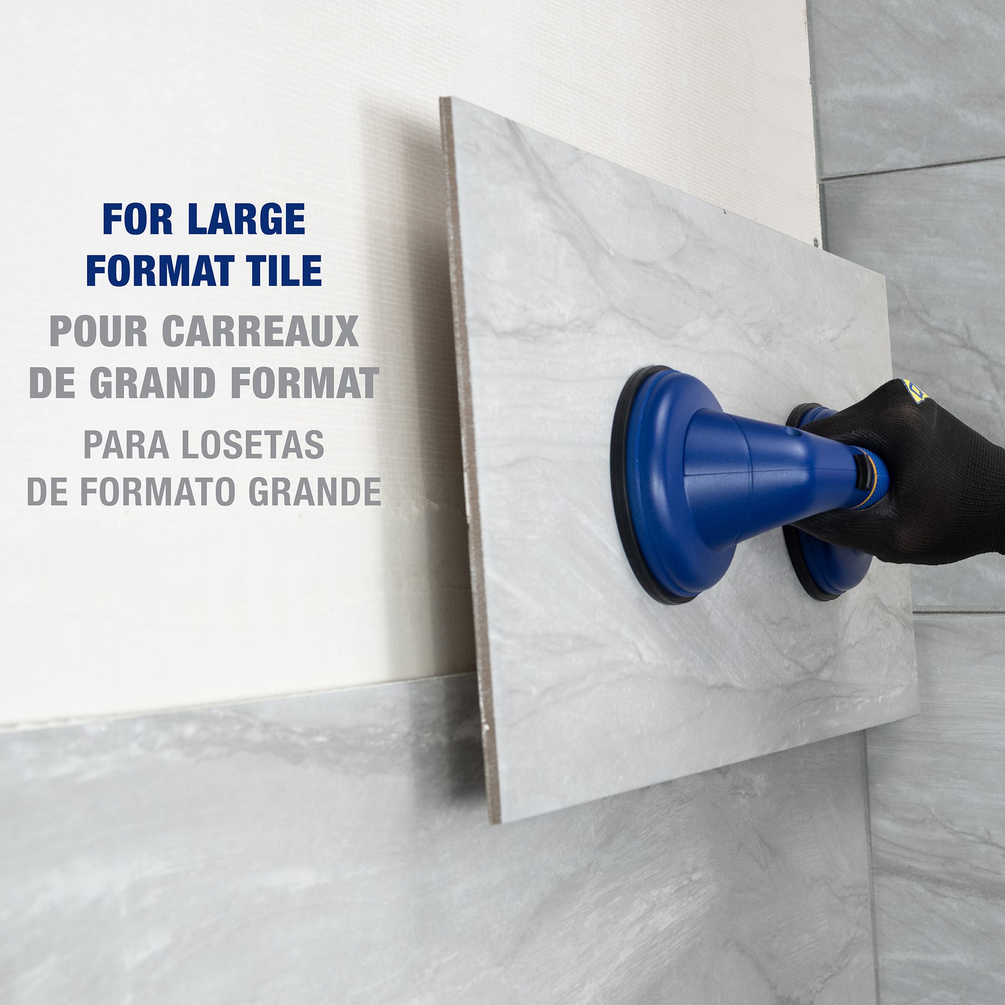 ProMAXGrip Double Suction Cup for Large Format Tile - 175 lb. lift - 2