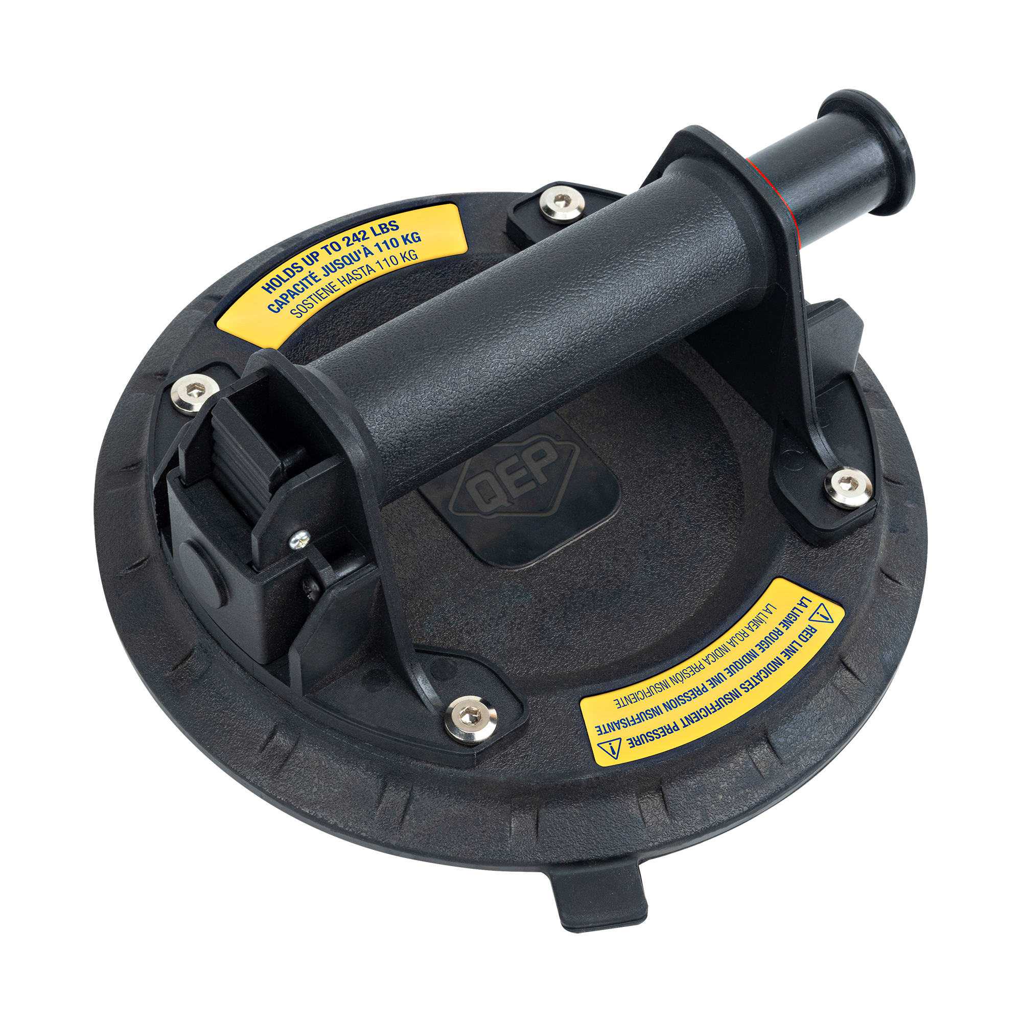 8" Vacuum Pump Suction Cup for Large Tile - 242 lb. lift capacity - 1