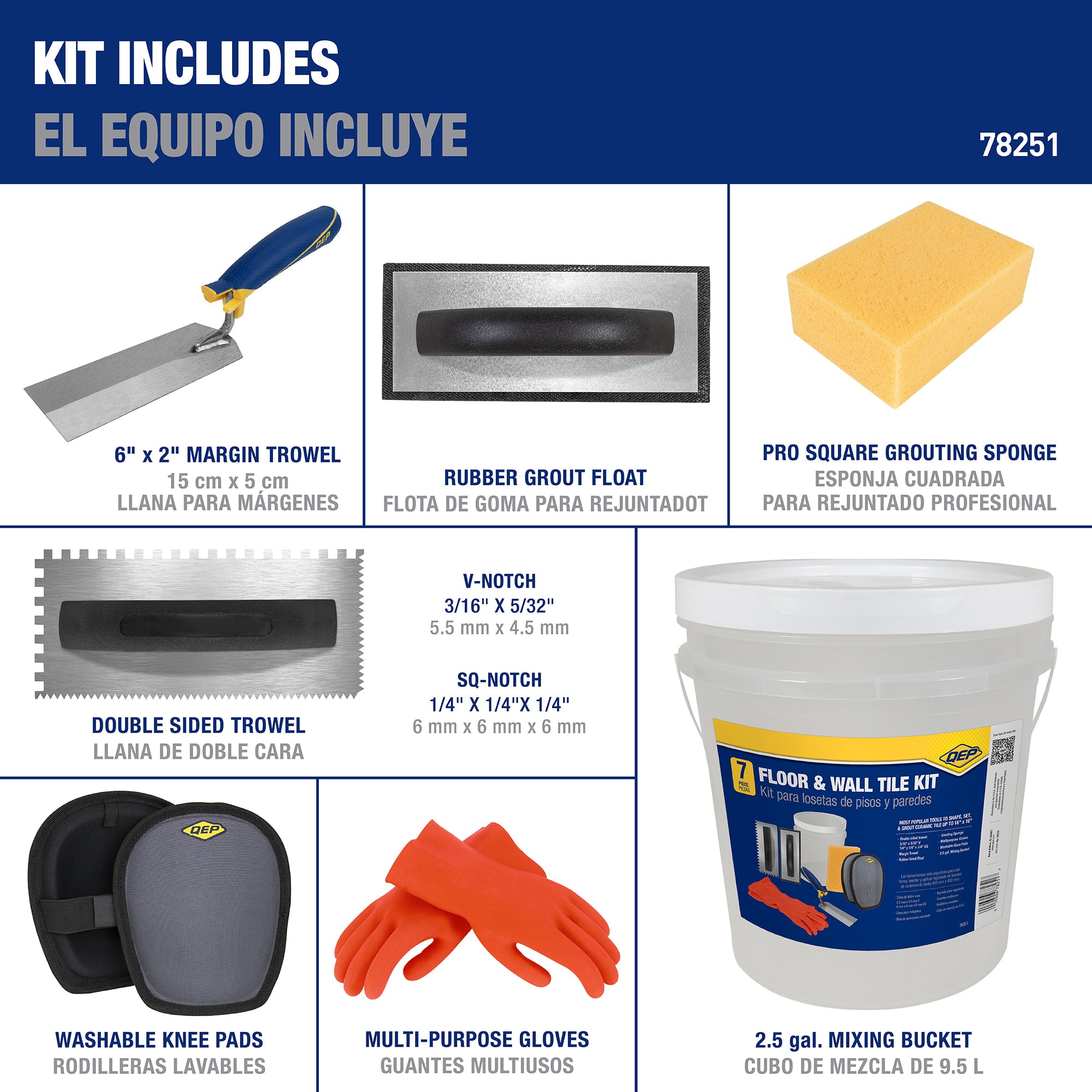 Floor & Wall Tile Installation Kit (7 piece) - 2
