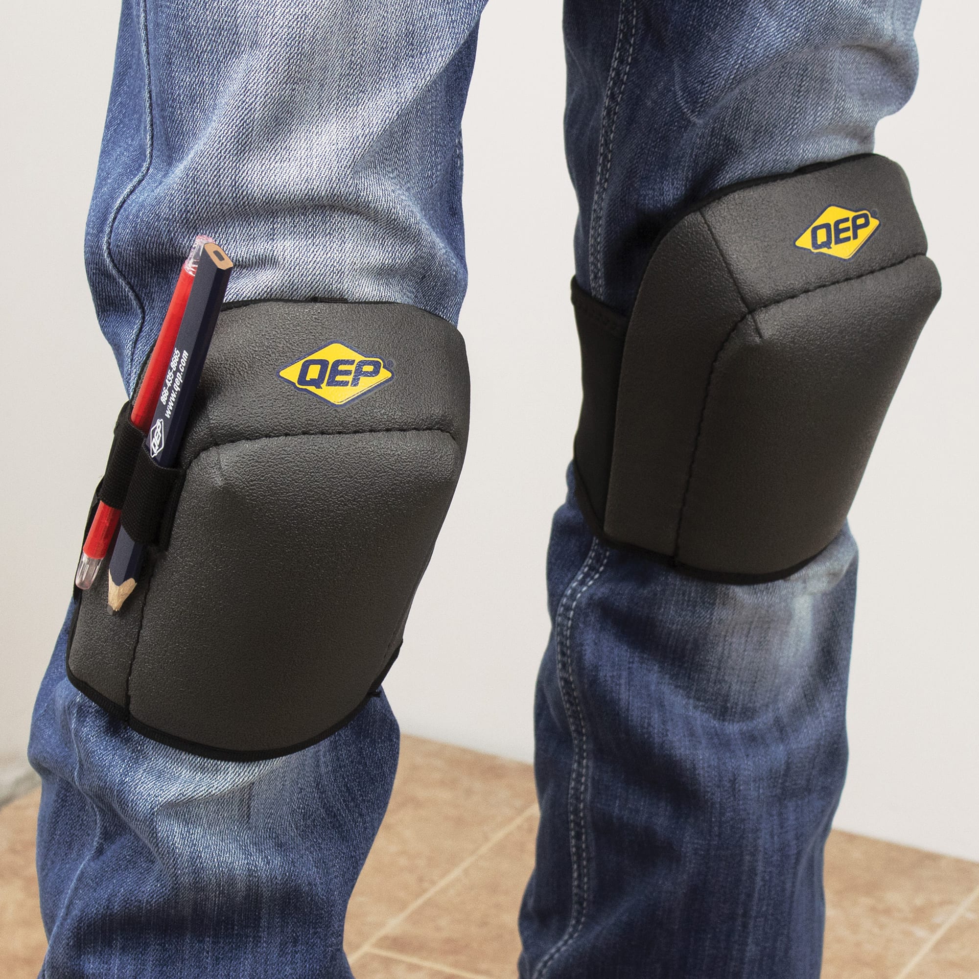 Comfort Grip Neoprene Knee Pads with Foam Padding and Pen Storage - 2