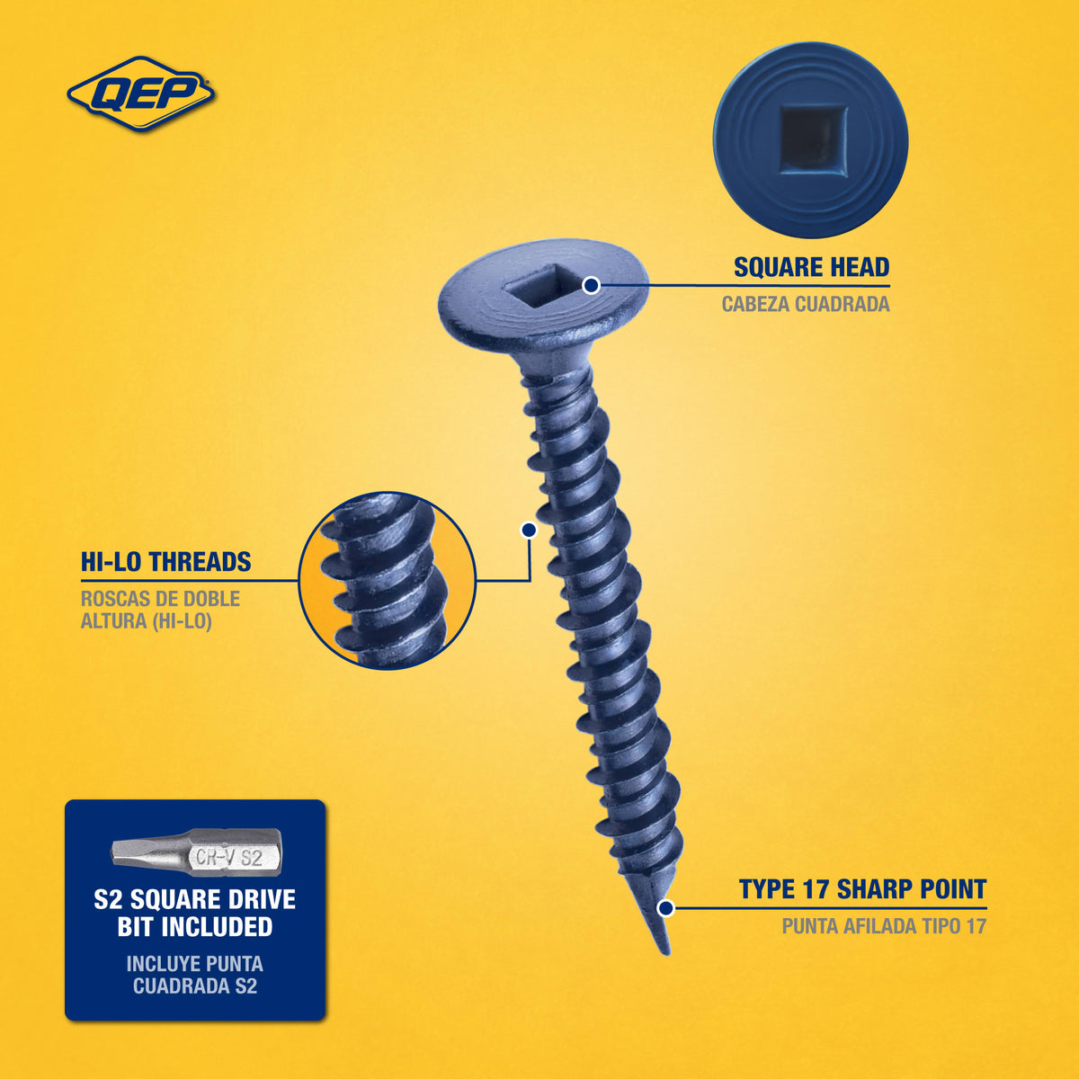 Backer Board Screws 1-1/2" (800 pack) - 2