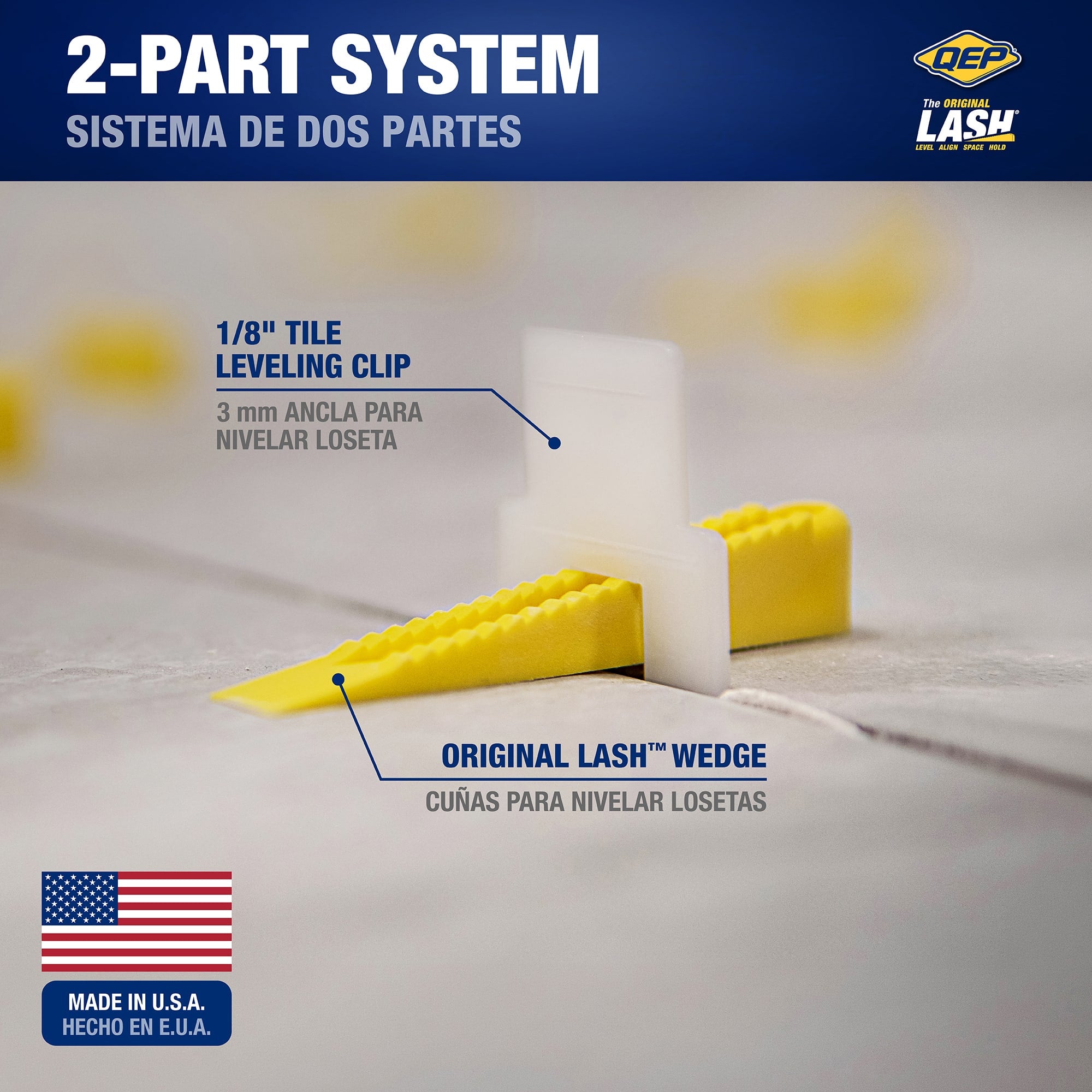 LASH Tile Leveling System Clips for 1/16" Grout (100-pack) - 4