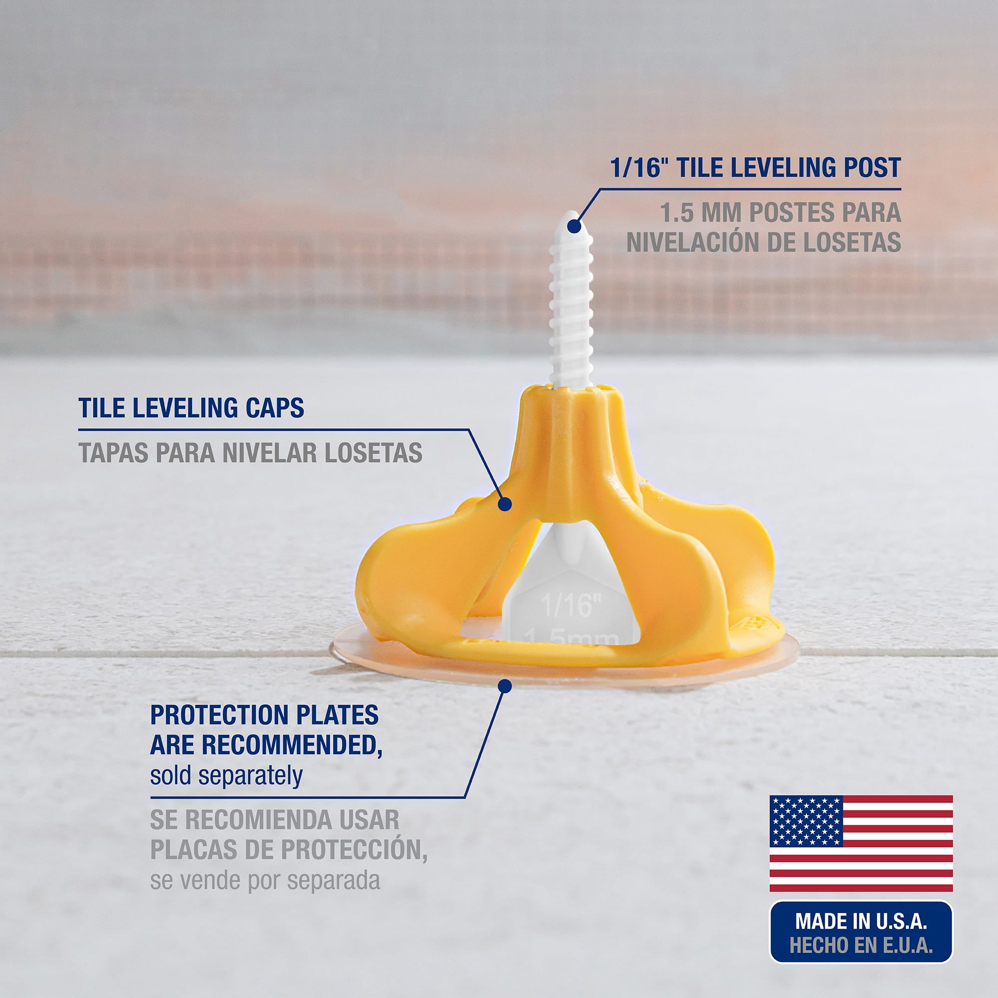 LASH 360 Tile Leveling System Project Pack - (100) 1/16" Posts & (100) Caps - 3