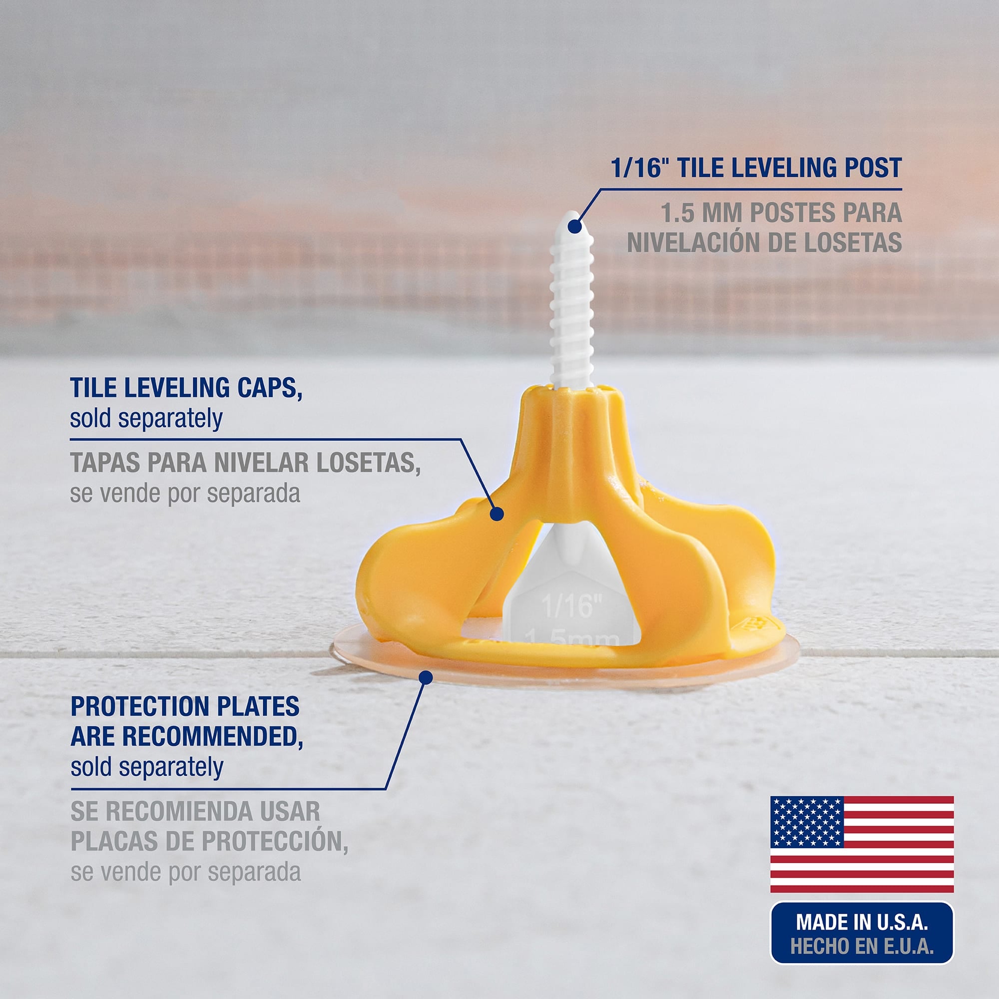 LASH 360 Tile Leveling System 1/16" Posts (300 pack) - 3