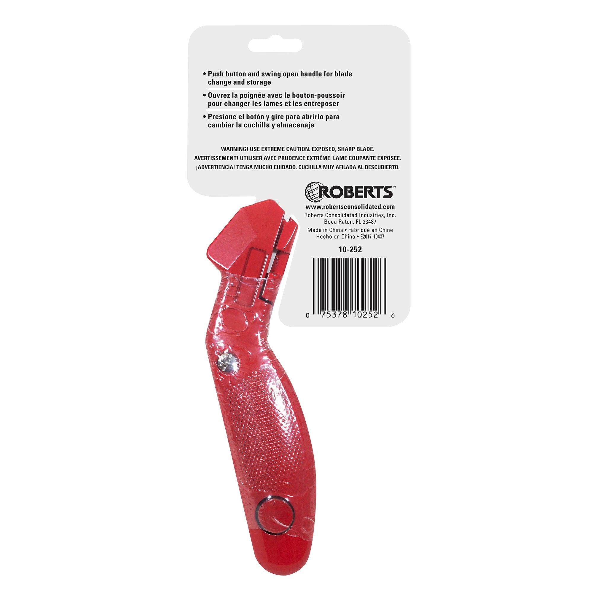 Professional Carpet Knife with Push Button for Quick Blade Change - 8