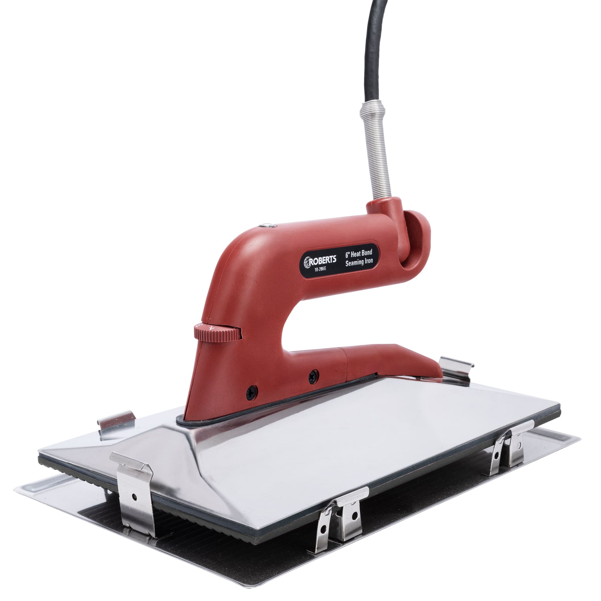 6" Wide Heat-Bond Carpet Seaming Iron w/ Non-Stick Grooved Base - 1