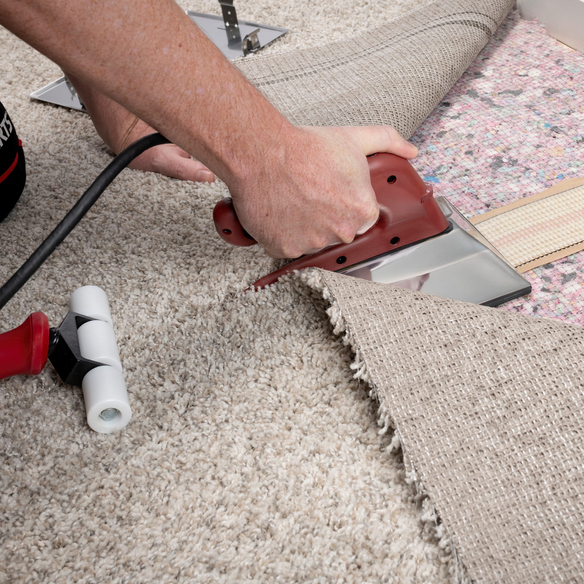 6" Wide Heat-Bond Carpet Seaming Iron w/ Non-Stick Grooved Base - 3