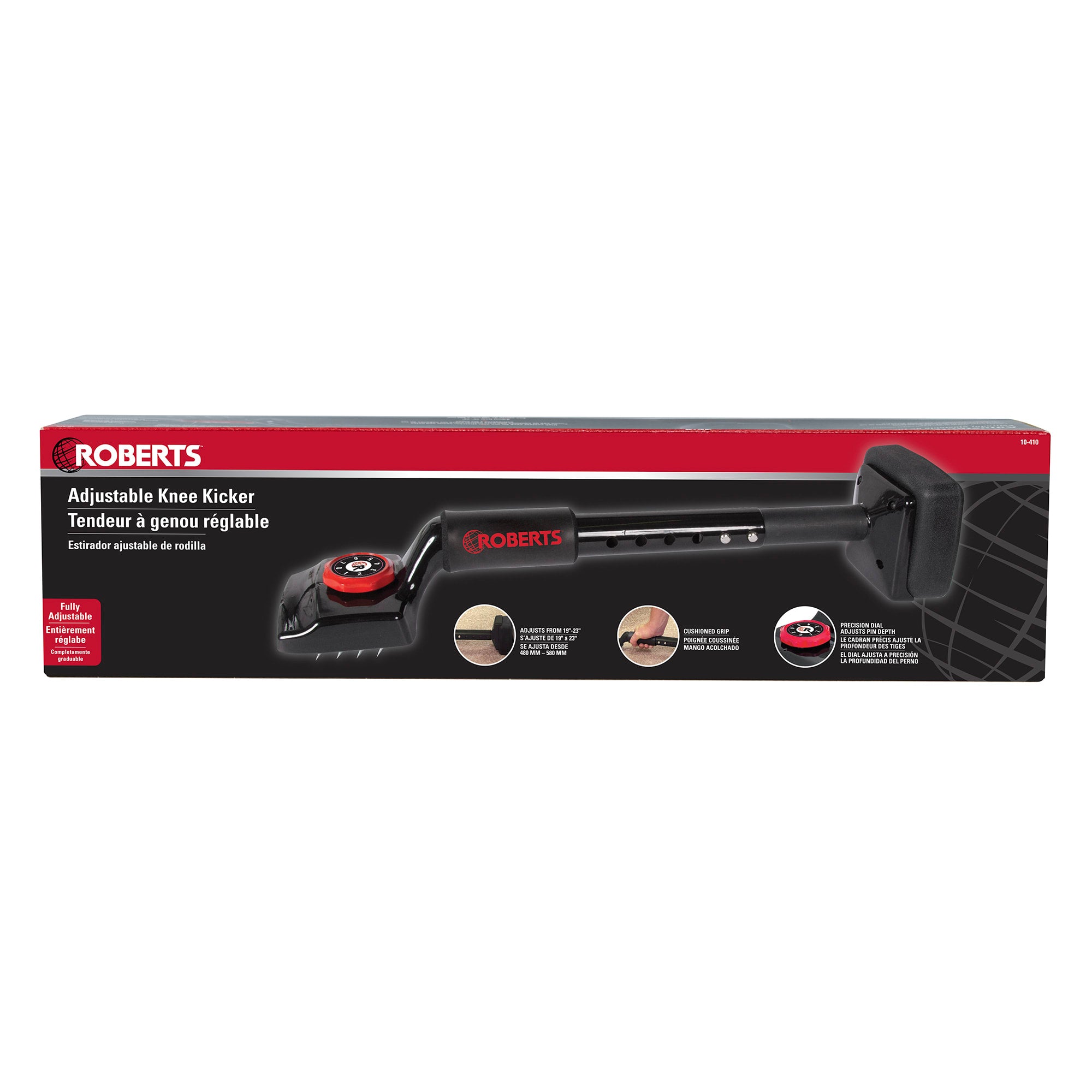 Adjustable 19" to 23" Carpet Knee Kicker - 8