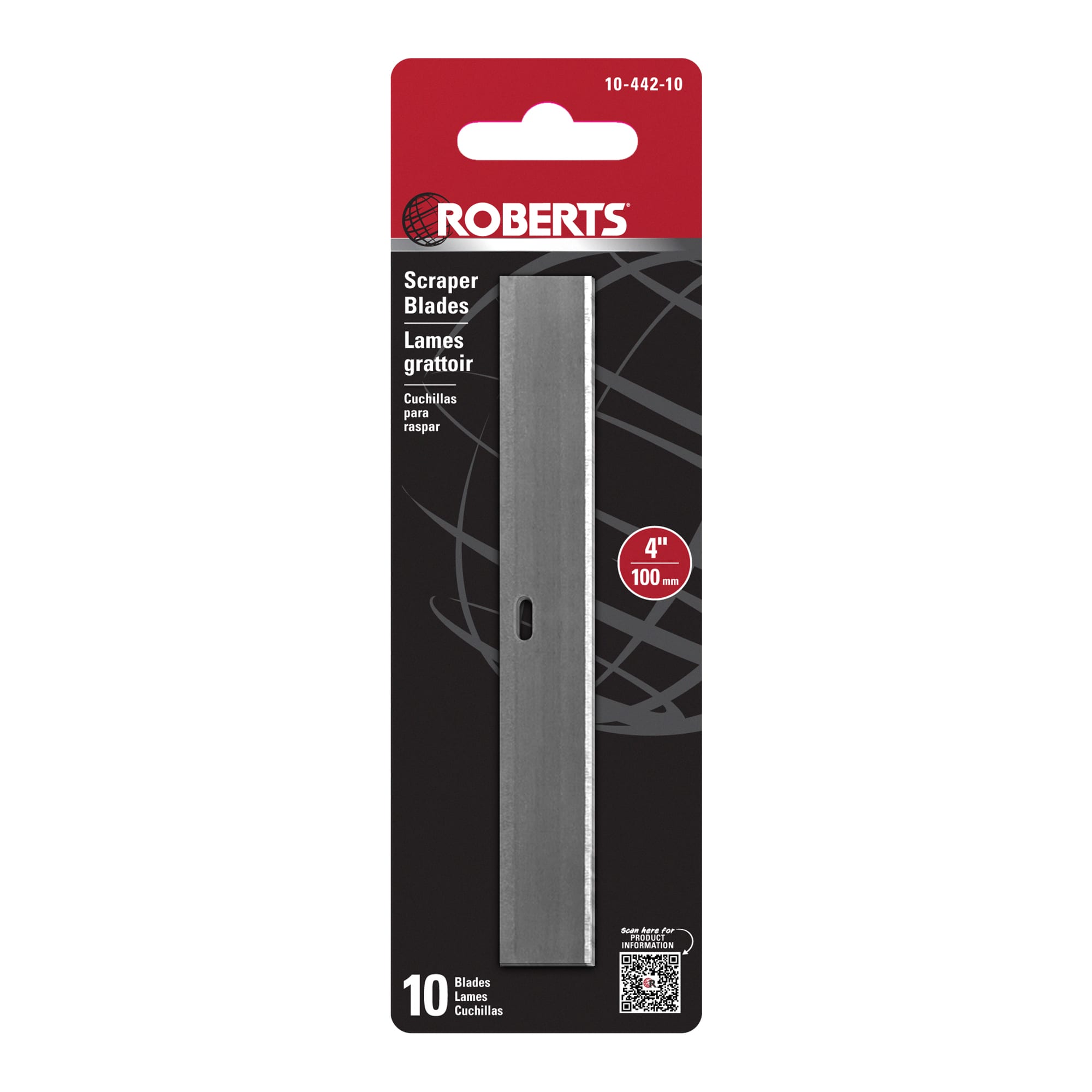 4" Scraper Blade for Floor and Wall Scrapers (10 pack) - 4