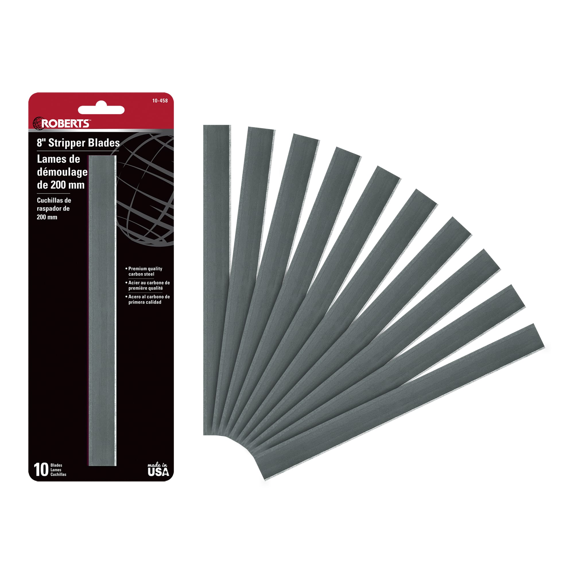 8" Scraper Blade for 10-296 Stand-Up Scraper (10 pack) - 1