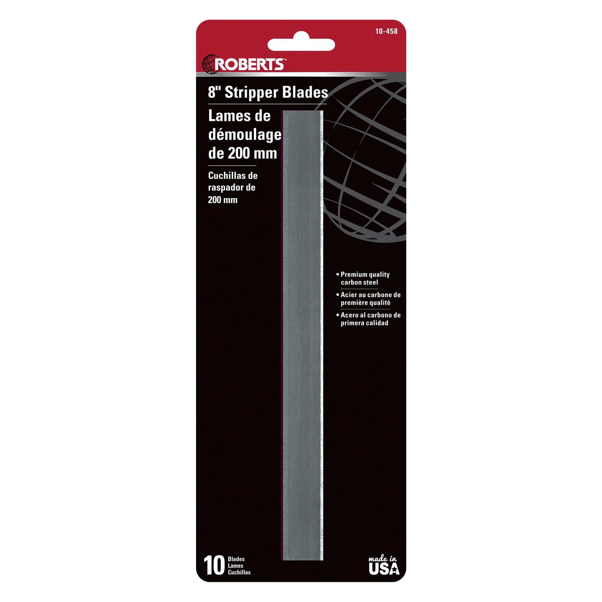 8" Scraper Blade for 10-296 Stand-Up Scraper (10 pack) - 6