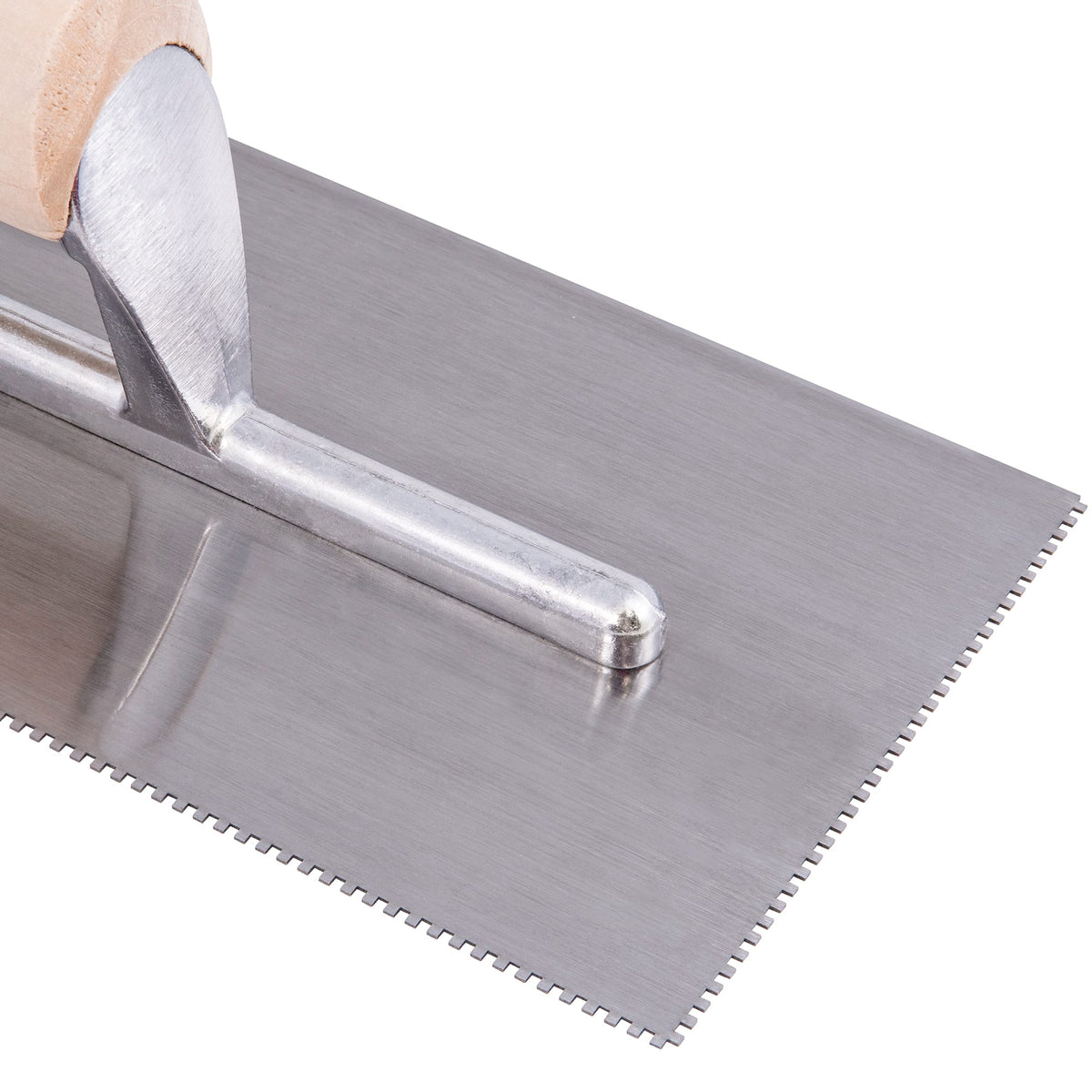 1/16" x 1/16" x 1/16" Square Notch Pro Trowel with 10° Angled Blade - 5