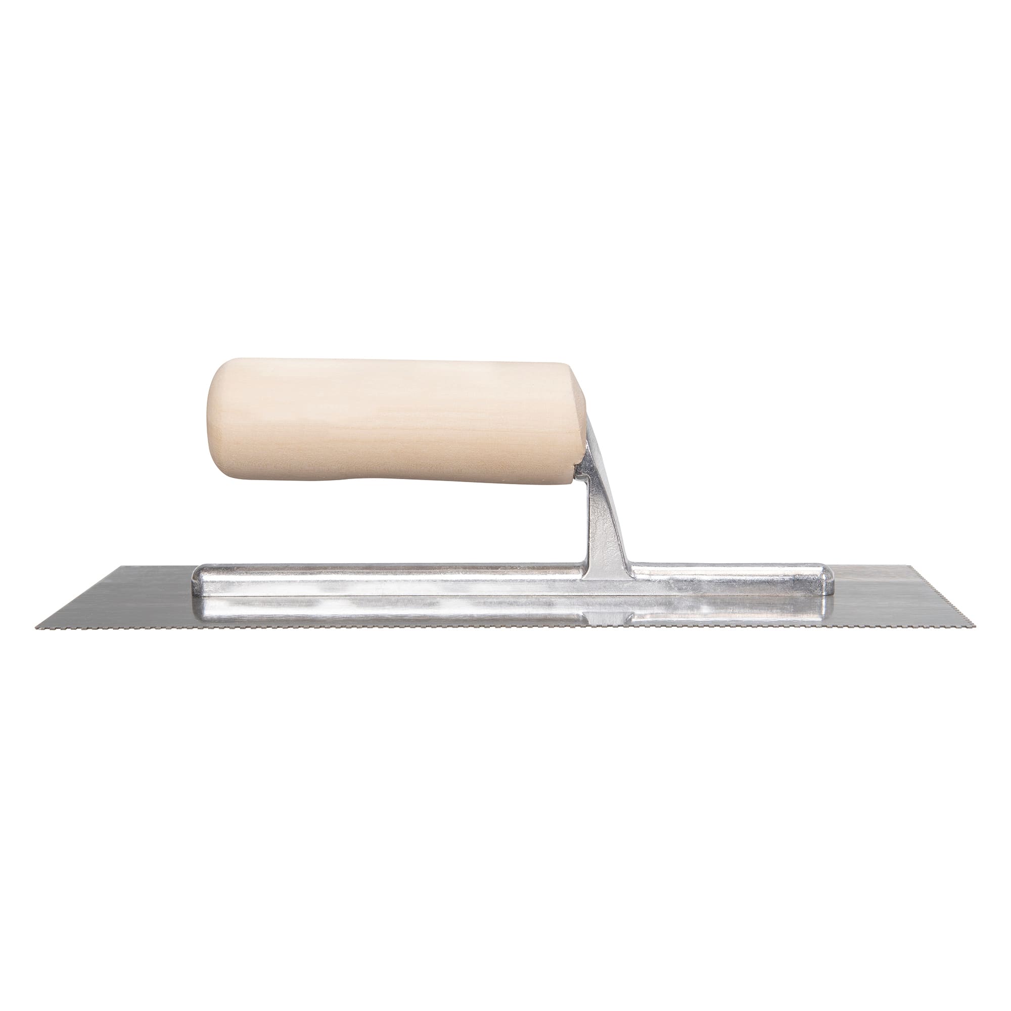 1/16" x 1/16" x 1/16" Square Notch Pro Trowel with 10° Angled Blade - 6