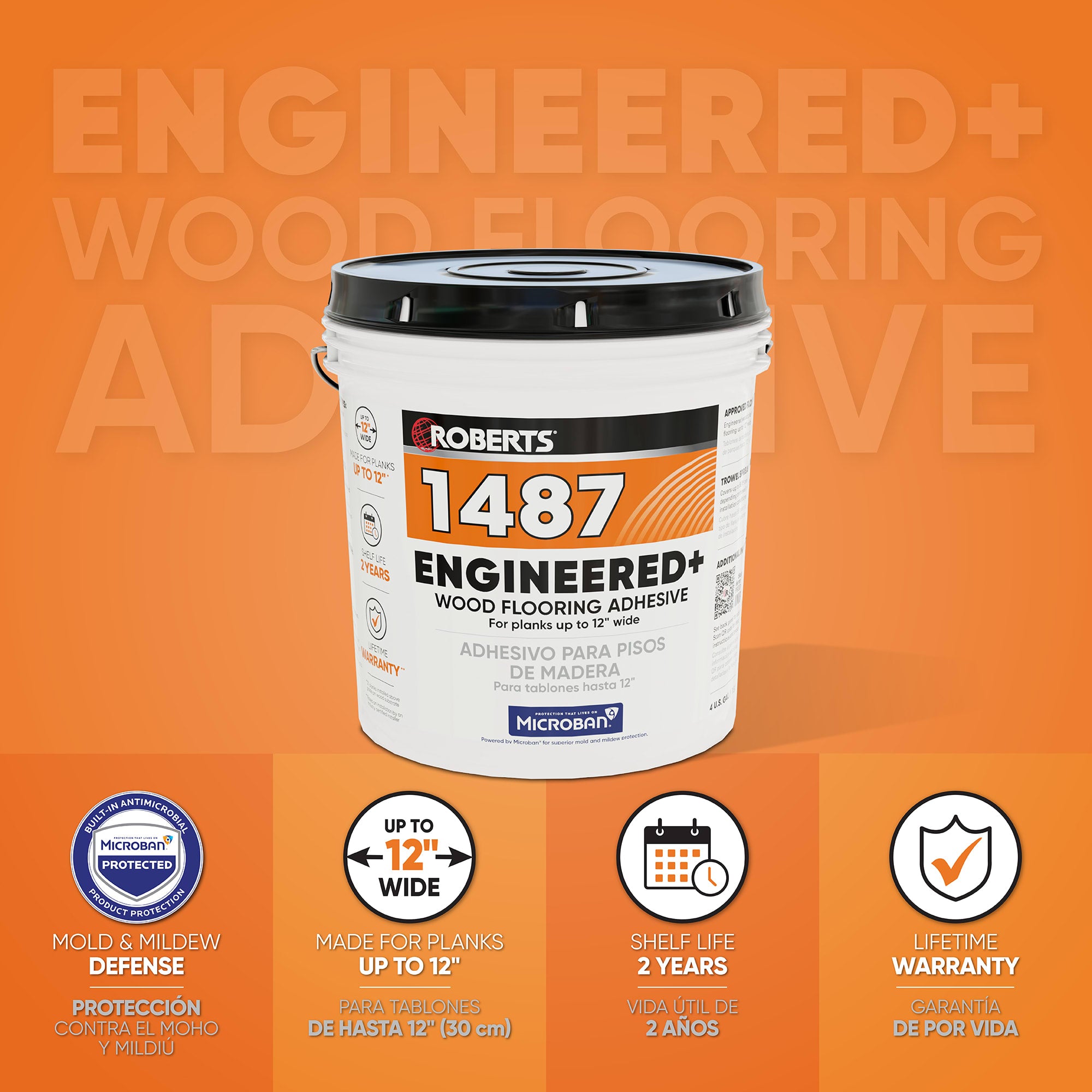 Engineered+ Wood Flooring Adhesive - 4 Gal. (15.14 L) - 2