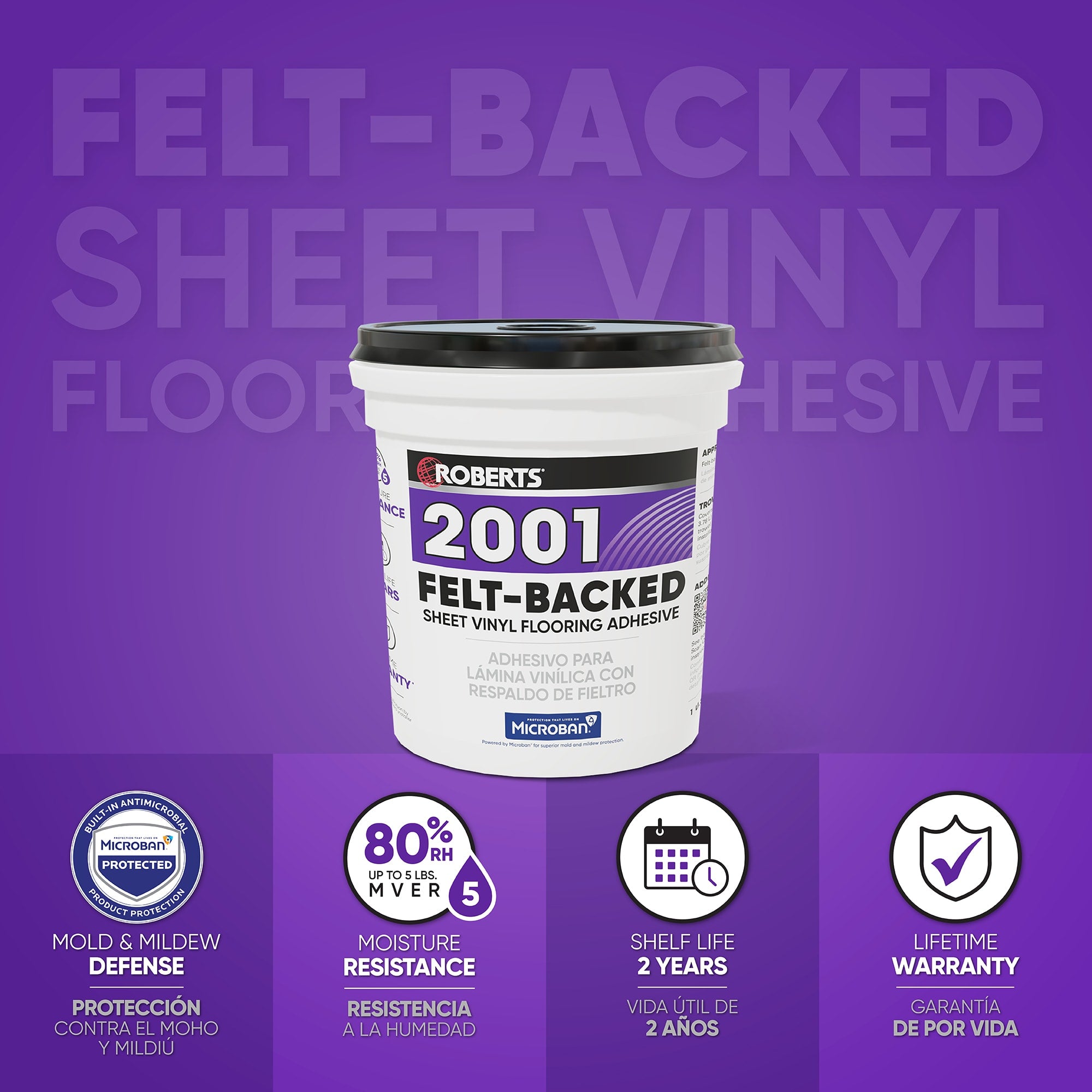 Felt-Backed Sheet Vinyl Flooring Adhesive - 1 Gal. (3.78 L) - 2
