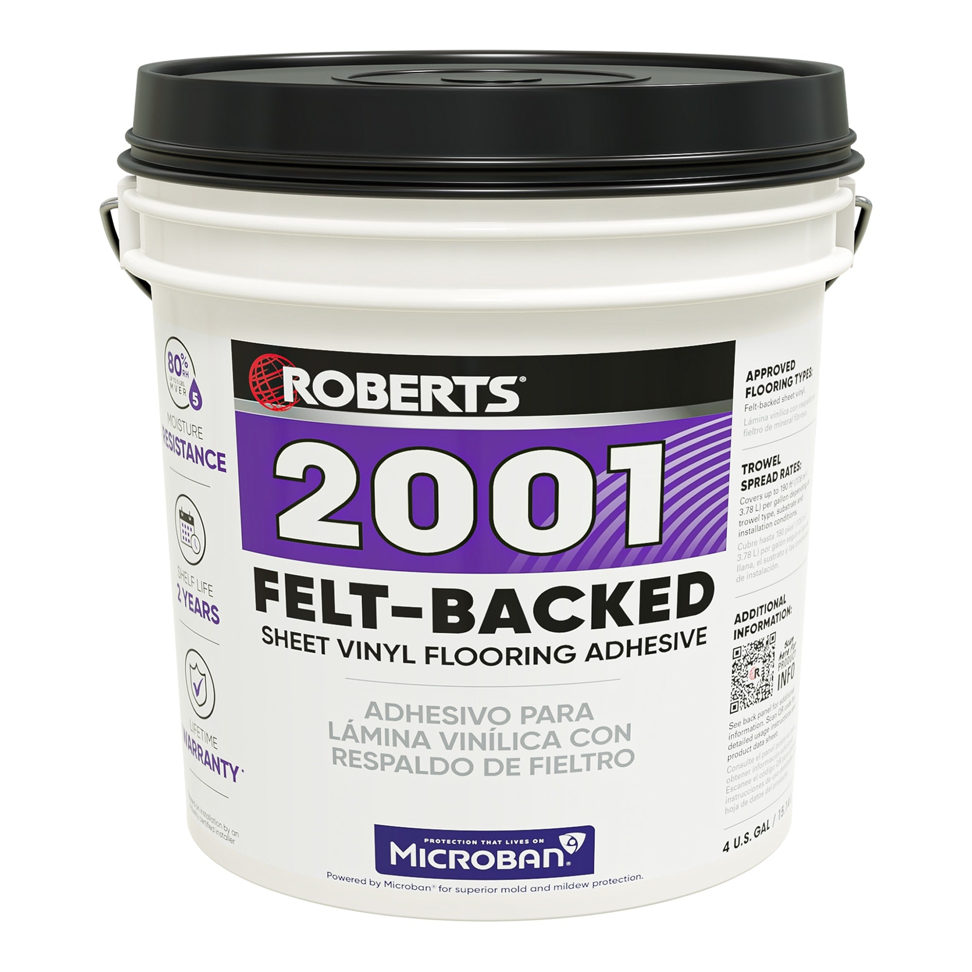 Felt-Backed Sheet Vinyl Flooring Adhesive - 4 Gal. (15.14 L) - 1