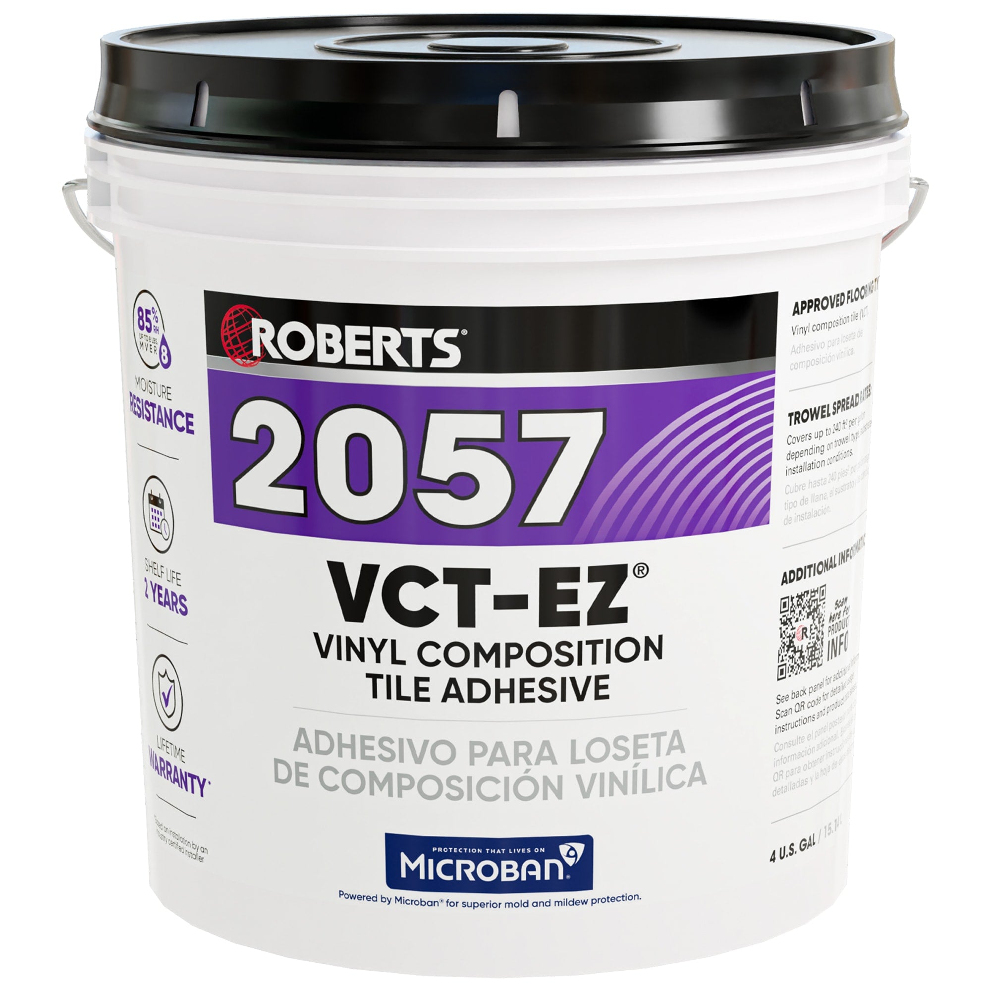 ROBERTS Vinyl Composition Tile Adhesive - 4 Gal. (15.14 L)