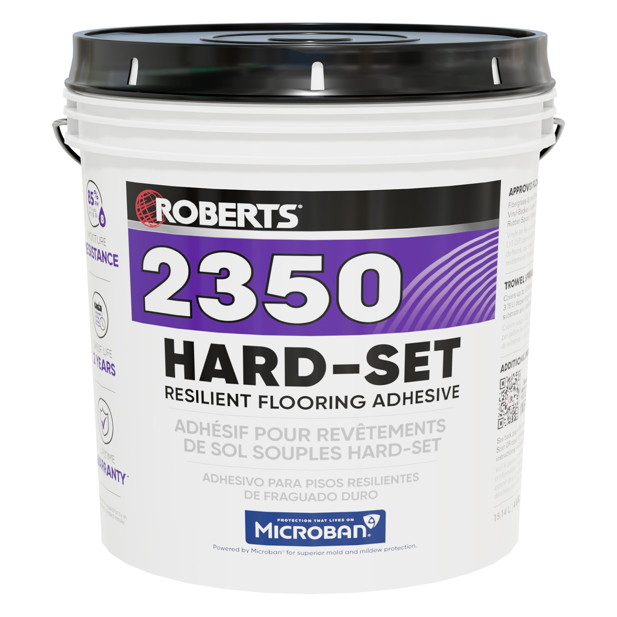 2350 Hard-set Resilient Flooring Adhesive - 4 Gal. (15.14 L) - 1