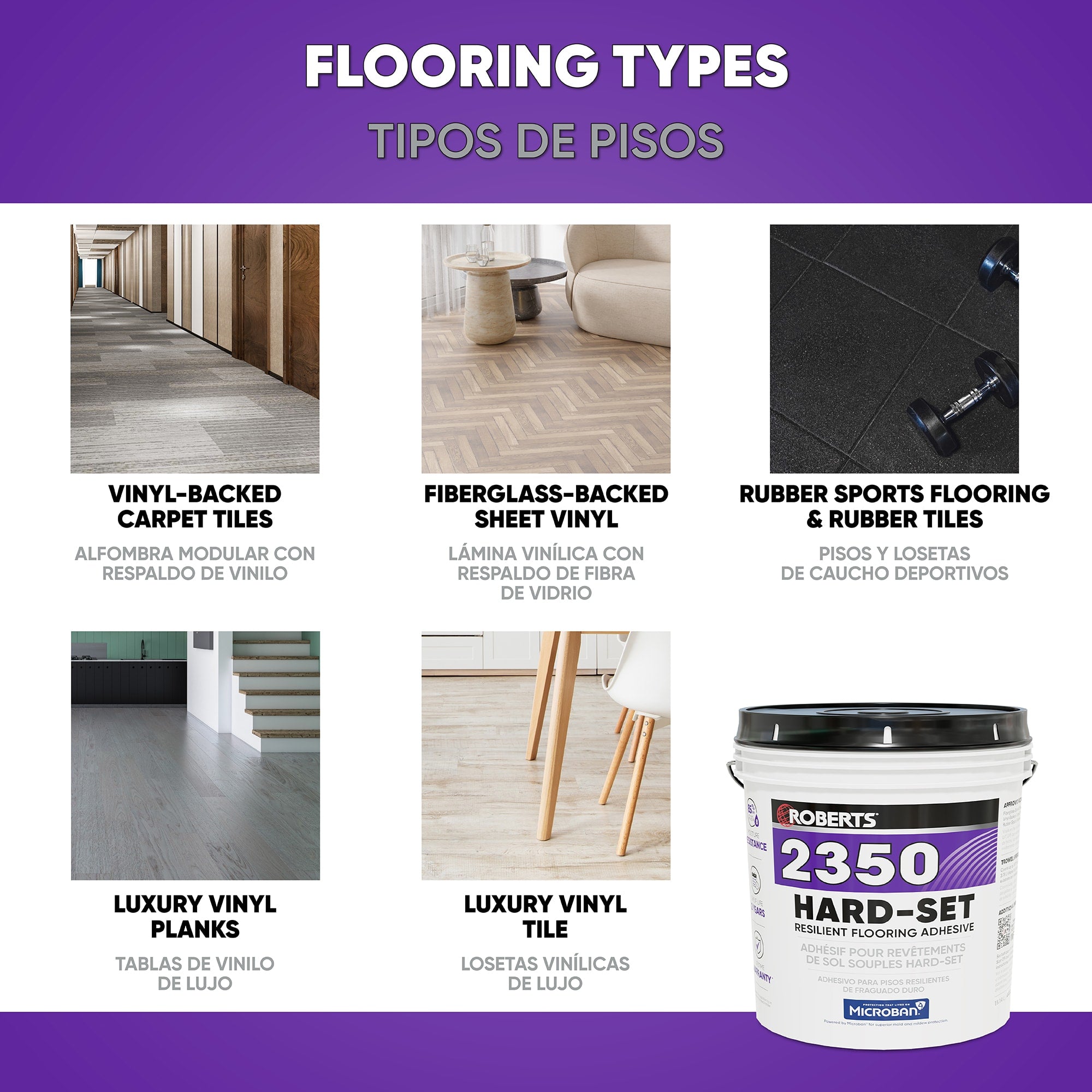 2350 Hard-set Resilient Flooring Adhesive - 4 Gal. (15.14 L) - 3