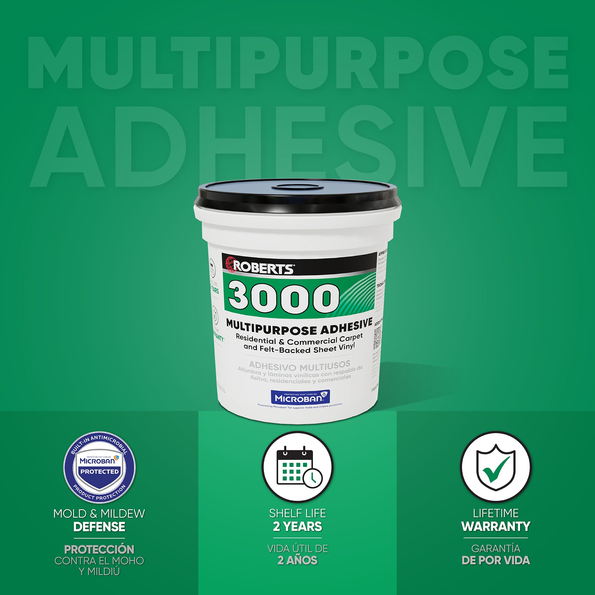 Adhesive for Carpet & Felt-Backed Sheet Vinyl - 1 Gal. (3.78 L) - 2