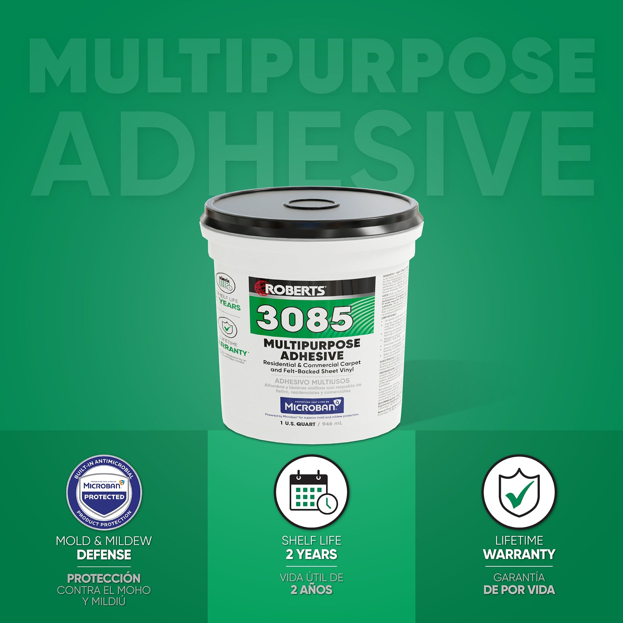 3085 Multipurpose Adhesive - 1 Qt. (846 mL) - 2