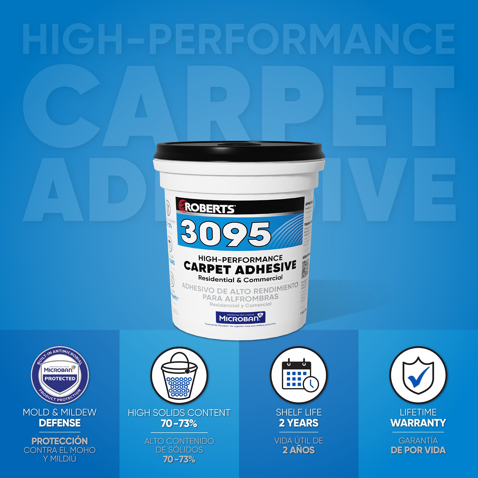 High Performance Carpet Adhesive - 1 Gal. (3.78 L) - 2