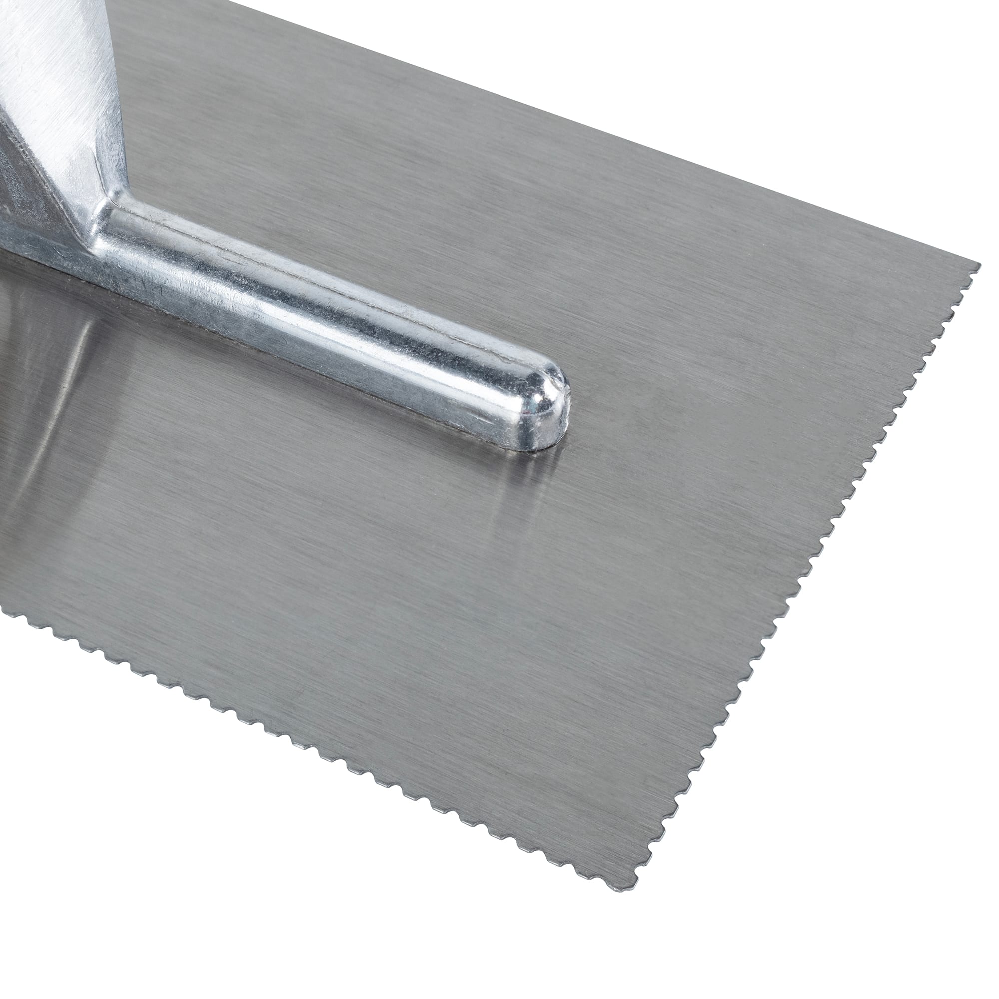 1/16" x 1/32" x 5/64" U-Notch Pro Flooring Trowel w/ Wood Handle - 2