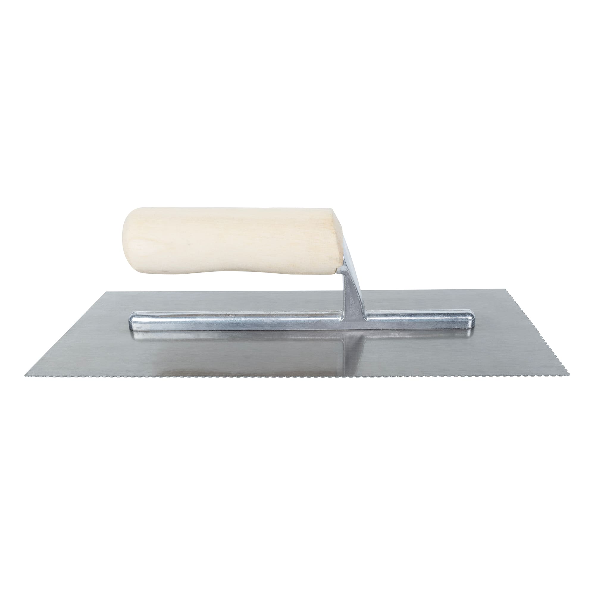 1/16" x 1/32" x 5/64" U-Notch Pro Flooring Trowel w/ Wood Handle - 5