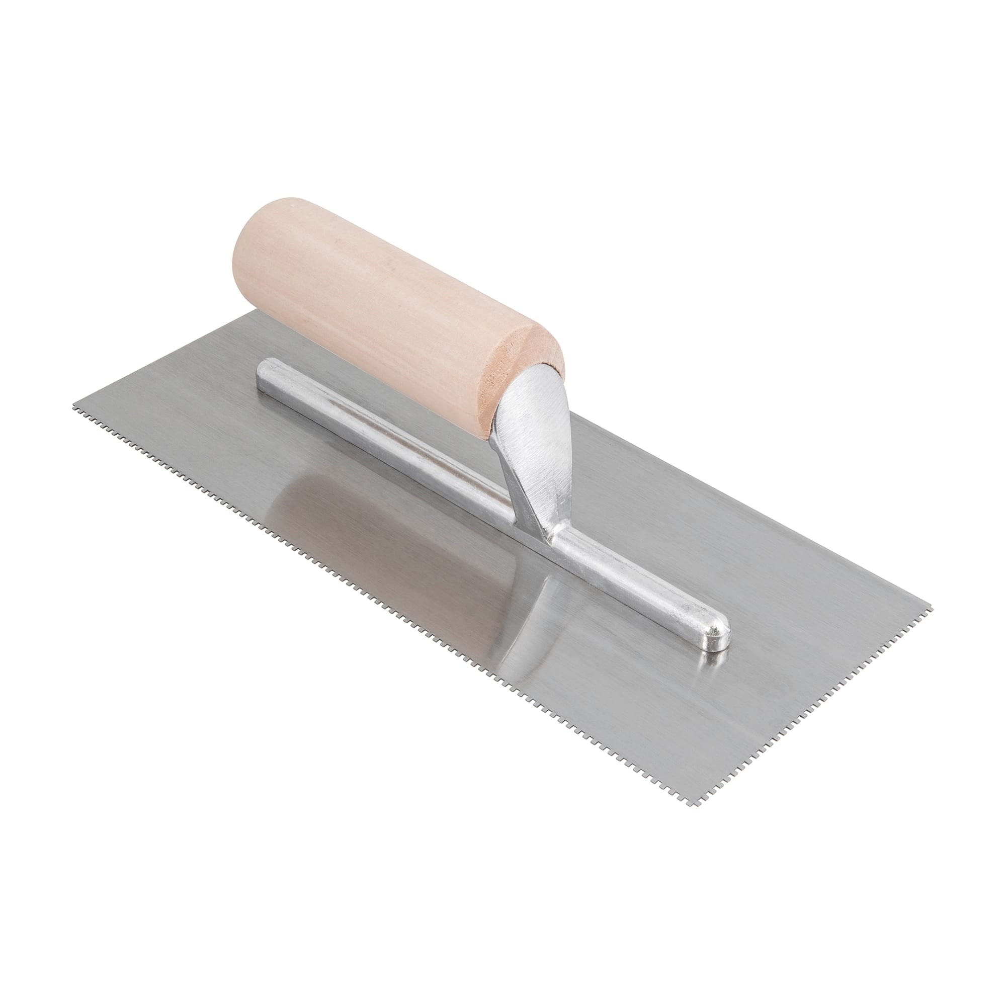 1/16" x 1/16" x 1/16" Square Notch Steel Pro Vinyl Flooring Trowel - 1
