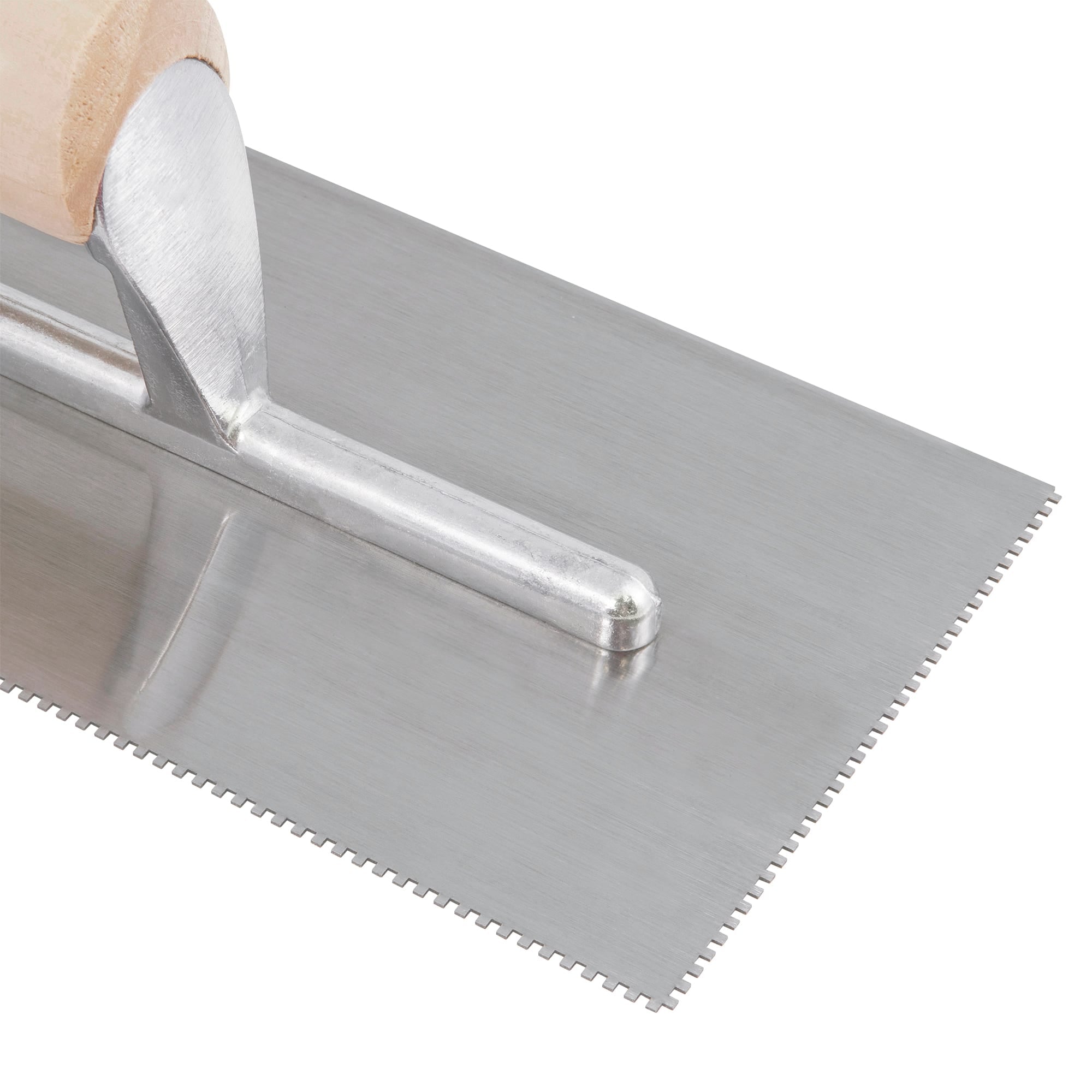 1/16" x 1/16" x 1/16" Square Notch Steel Pro Vinyl Flooring Trowel - 5