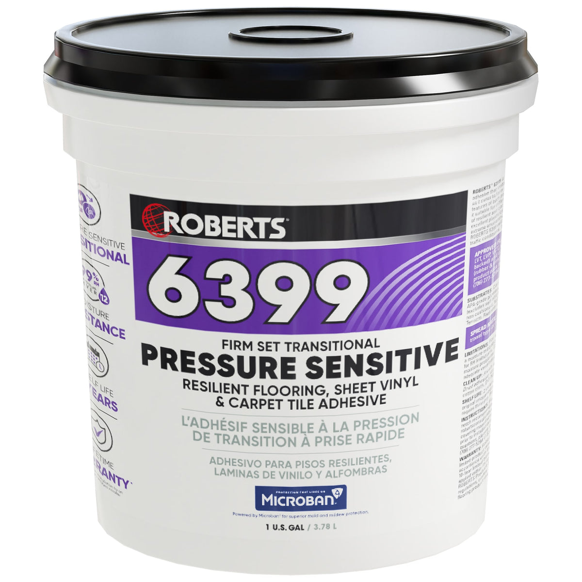 6399 Firm Set Transitional Pressure Sensitive Adhesive - 1 Gal. (3.78 L) - 1