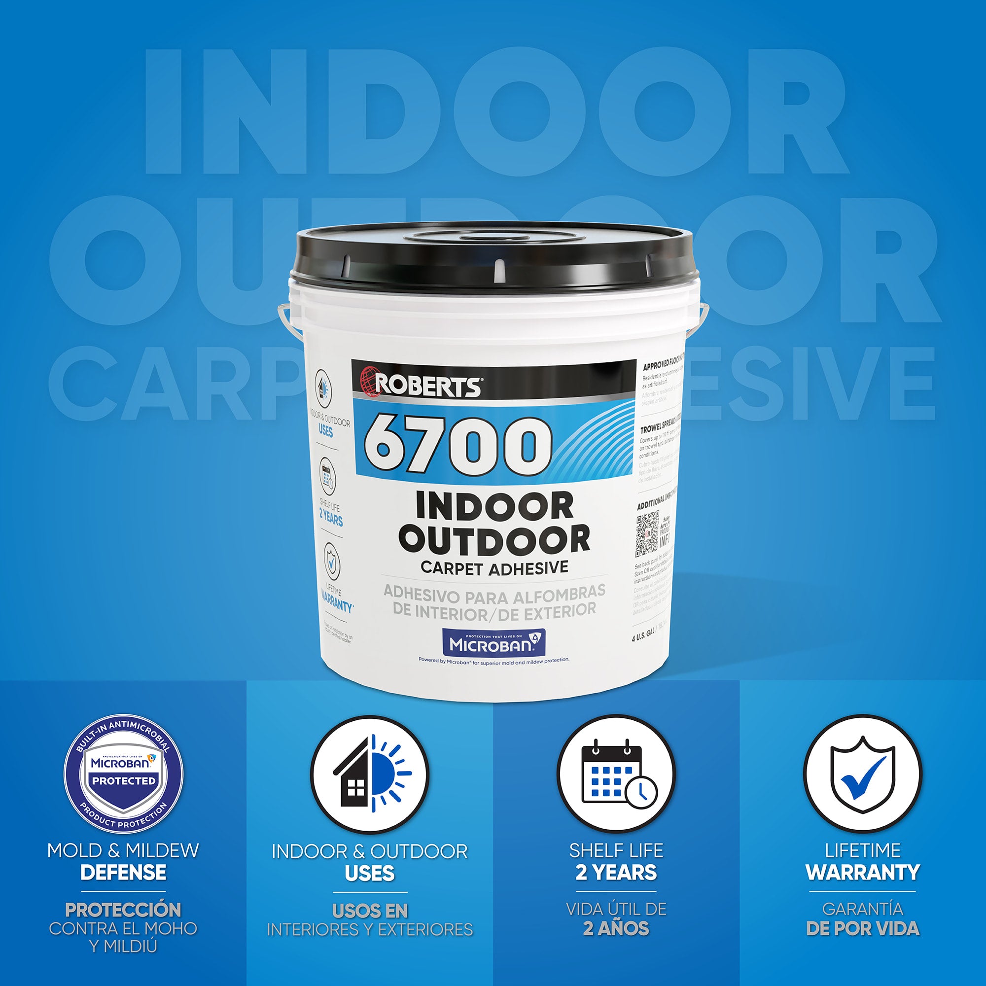 Indoor/Outdoor Carpet Adhesive - 4 Gal. (15.14 L) - 2