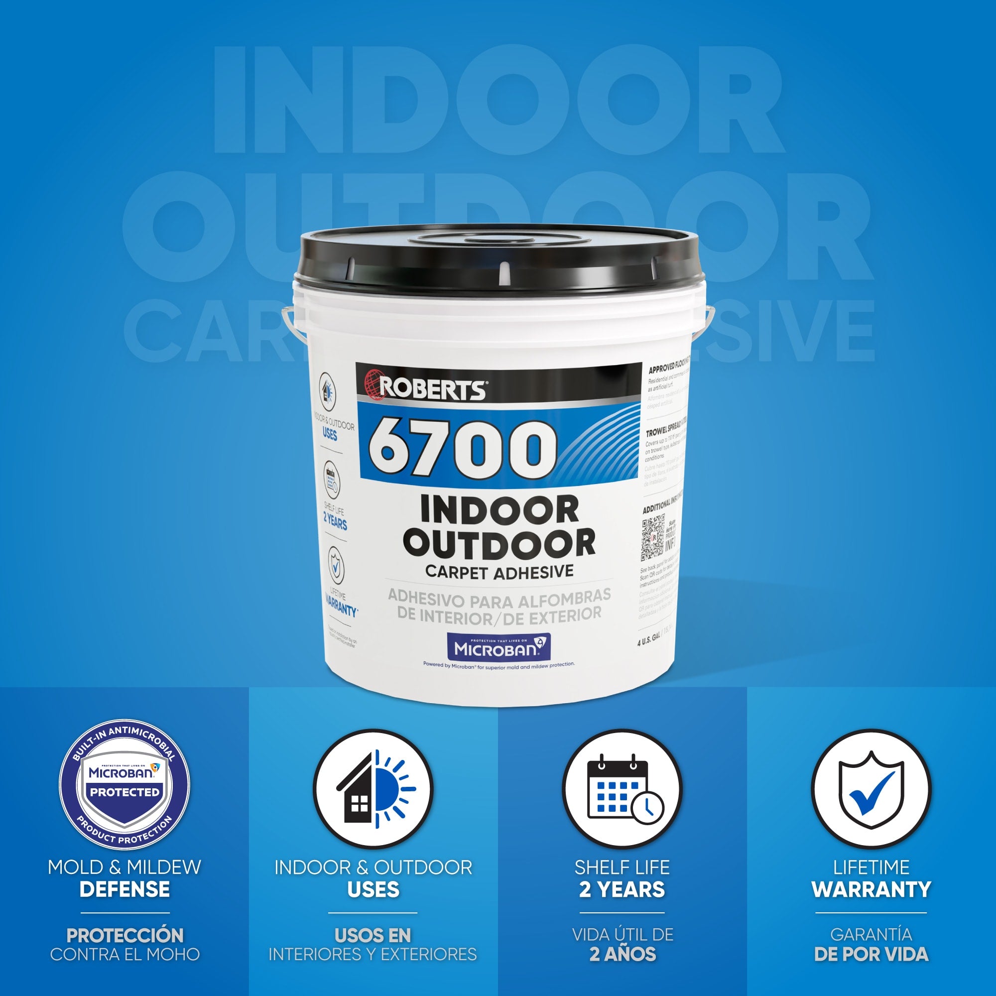 Indoor/Outdoor Carpet Adhesive - 4 Gal. (15.14 L) - 2