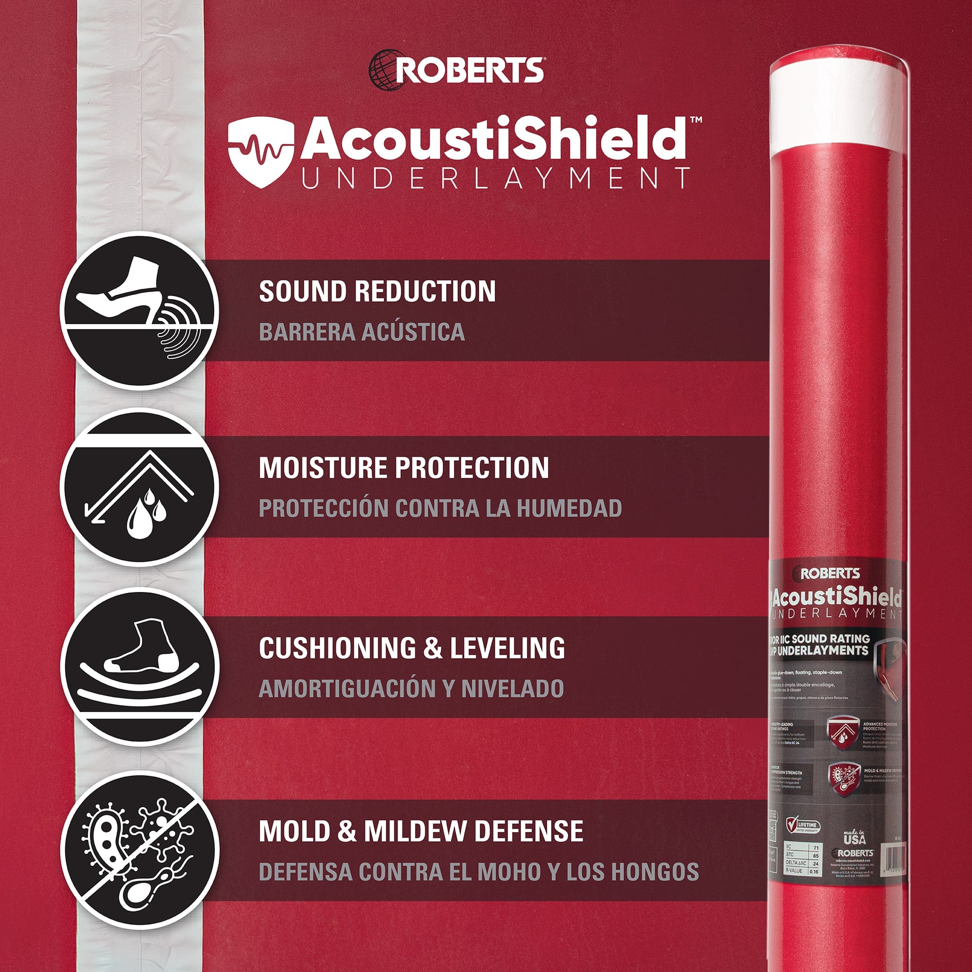 AcoustiShield Premium Underlayment for Luxury Vinyl Plank - 100 sf - 2