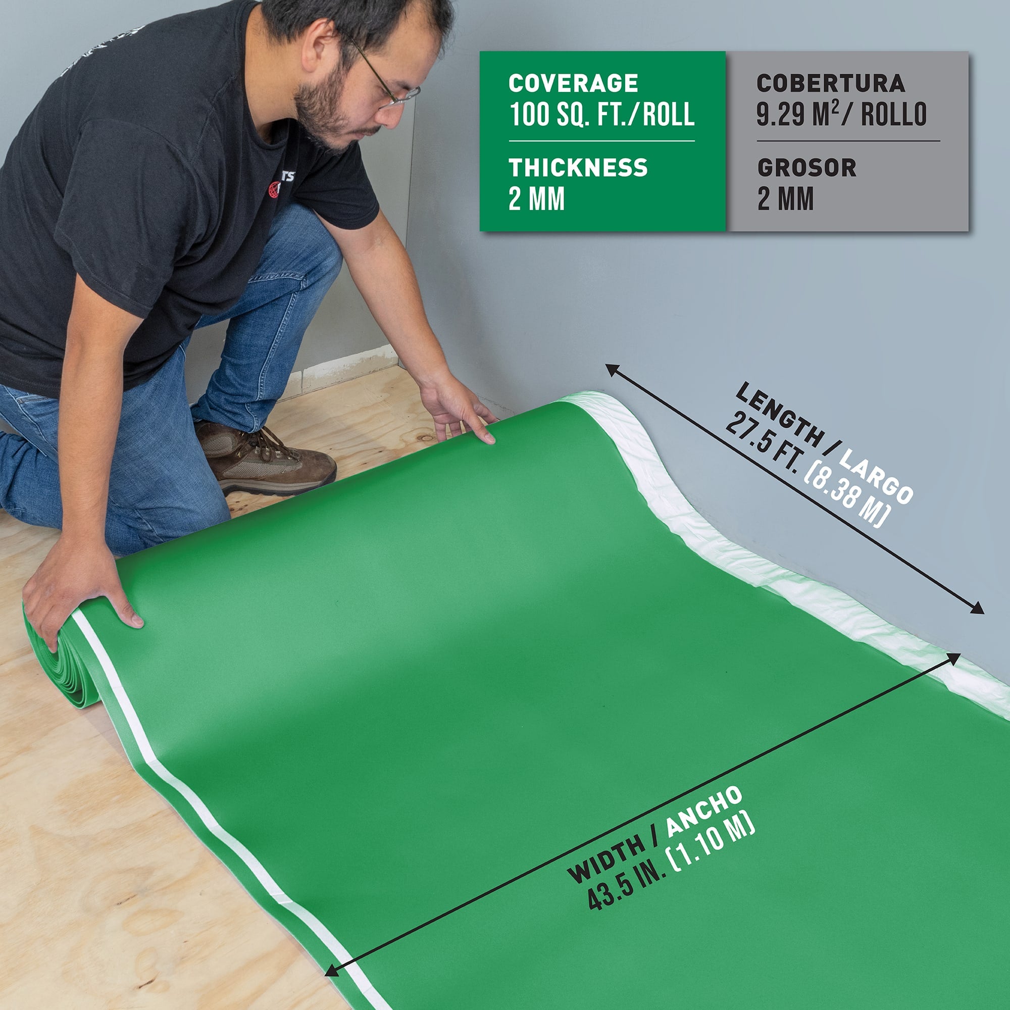 Quiet Cushion Premium Acoustical Underlayment Roll - 100 sq. ft. - 2