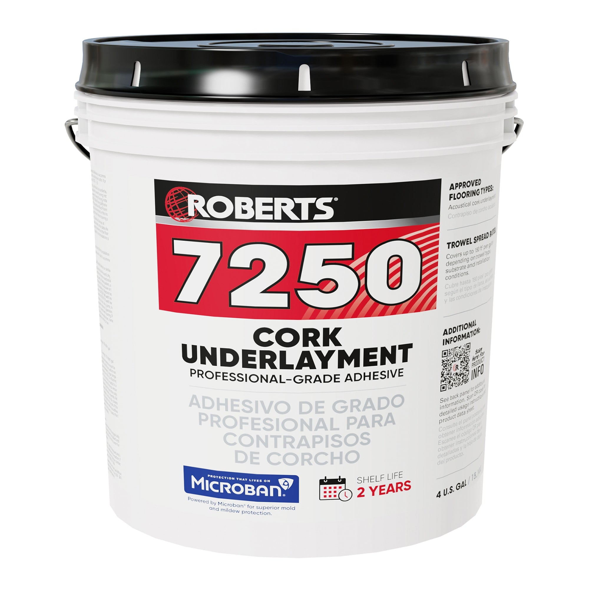 7250 Cork Underlayment Adhesive - Pro Grade - 4 Gal. / 15.14 L - 1