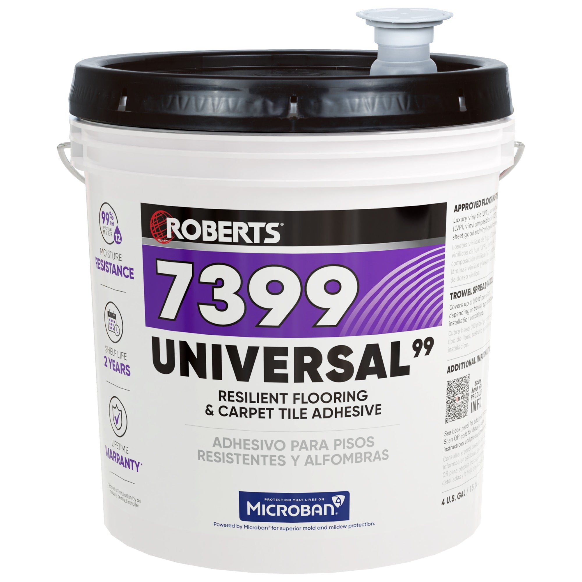 UNIVERSAL99 Resilient Flooring & Carpet Adhesive-4 Gal. (15.14 L) - 1