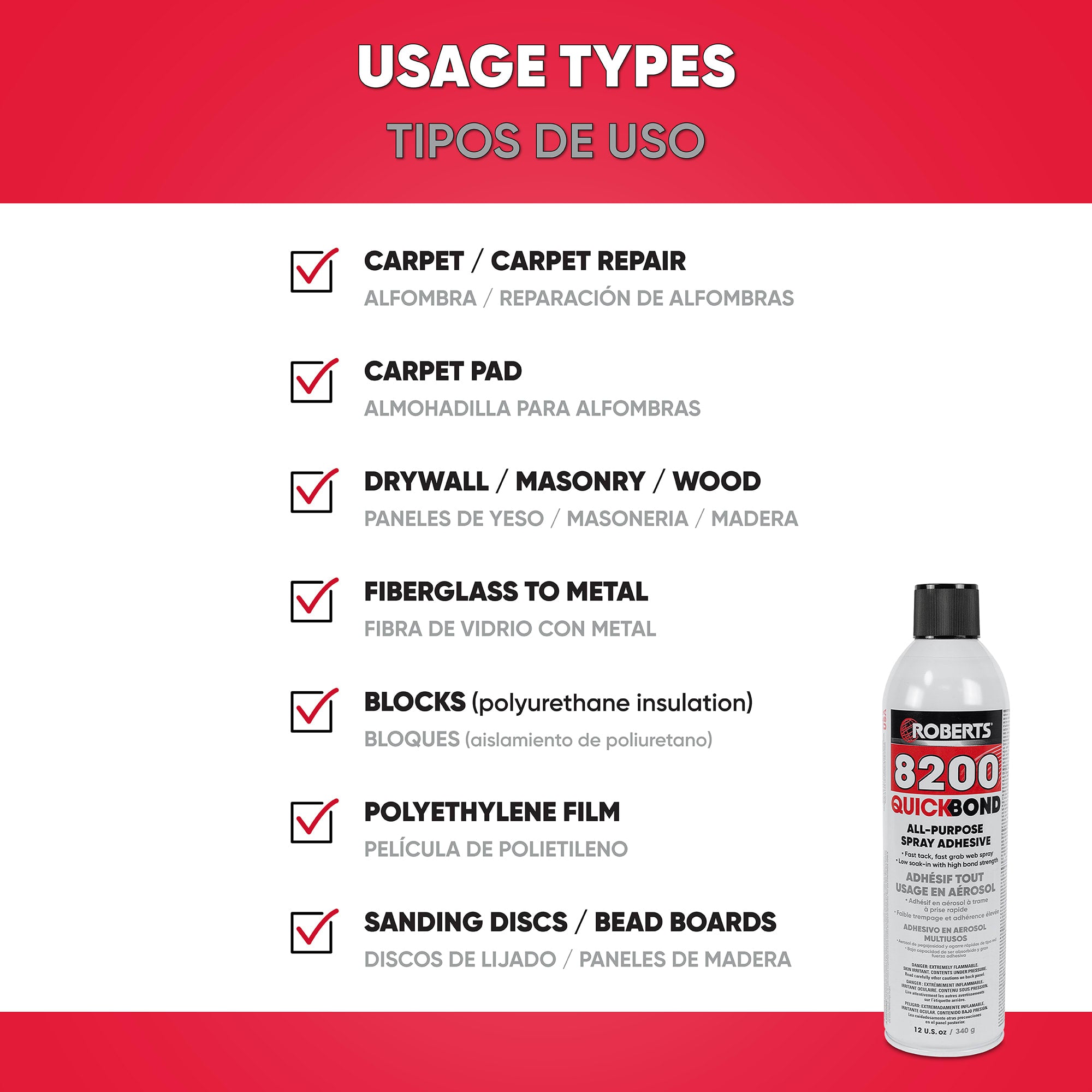 8200 QUICKBOND All-Purpose Spray Adhesive - 3