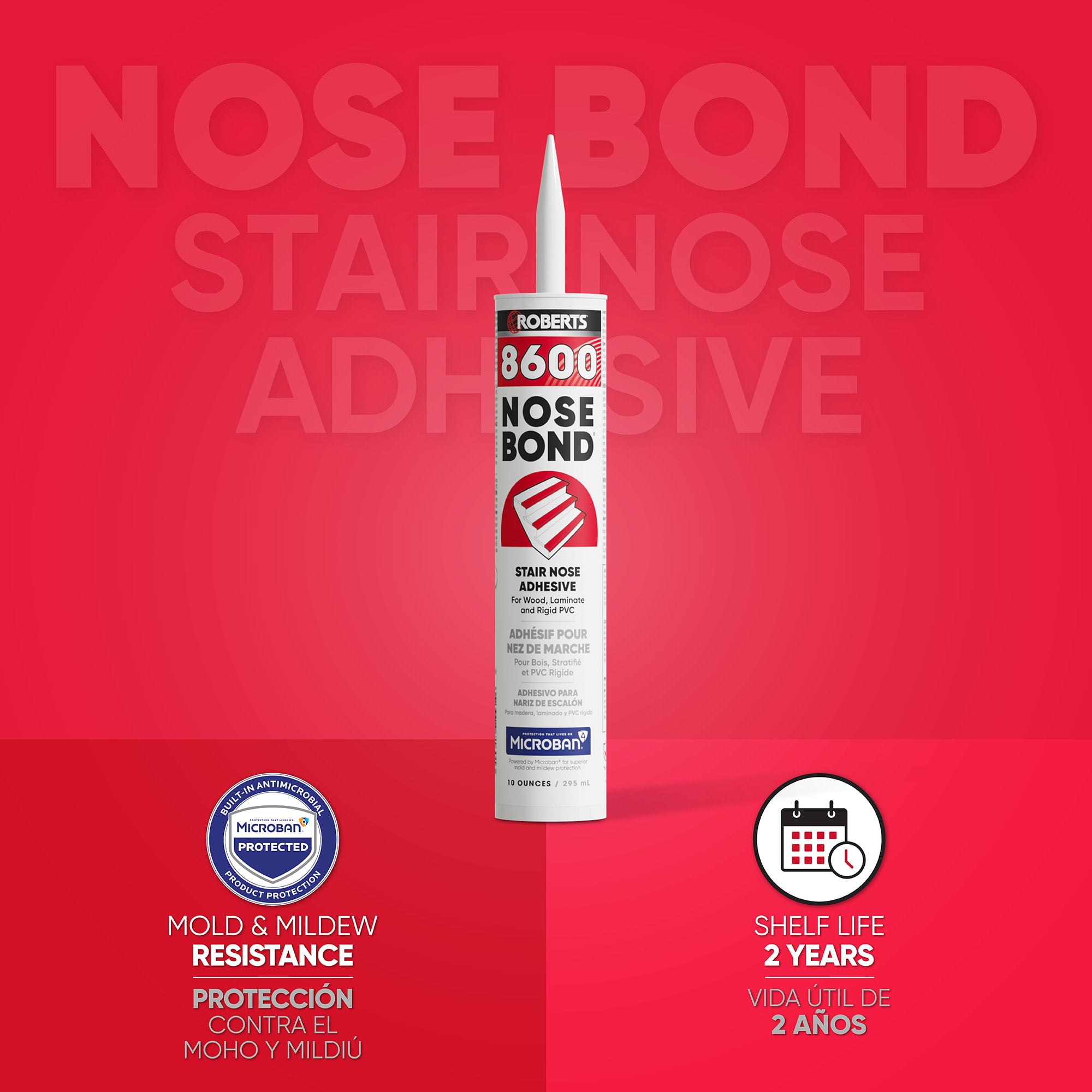 NOSE BOND Stair Nose Adhesive for Wood%2C Laminate%2C and Rigid PVC - 2