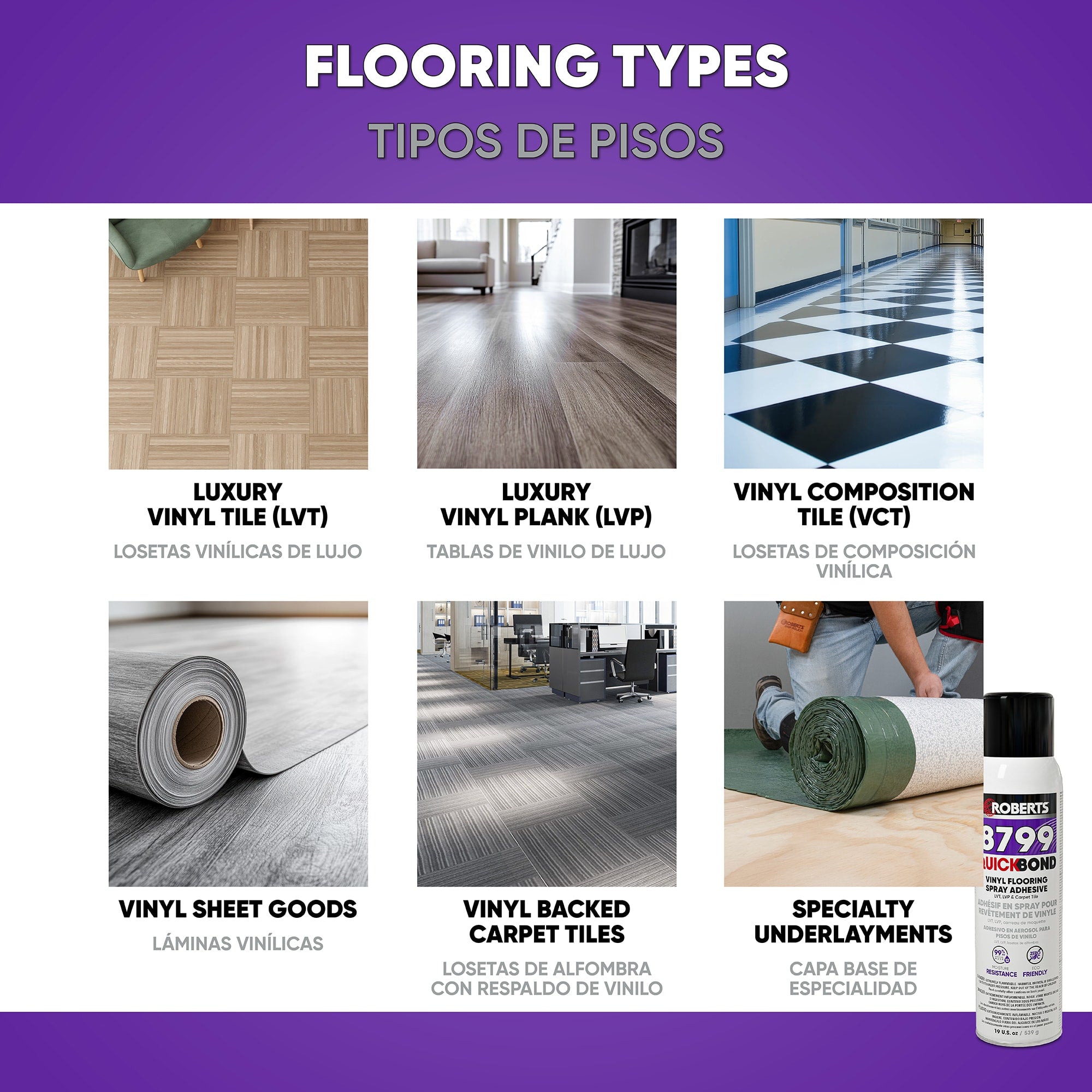 8799 QUICKBOND Vinyl Flooring Spray Adhesive - 3