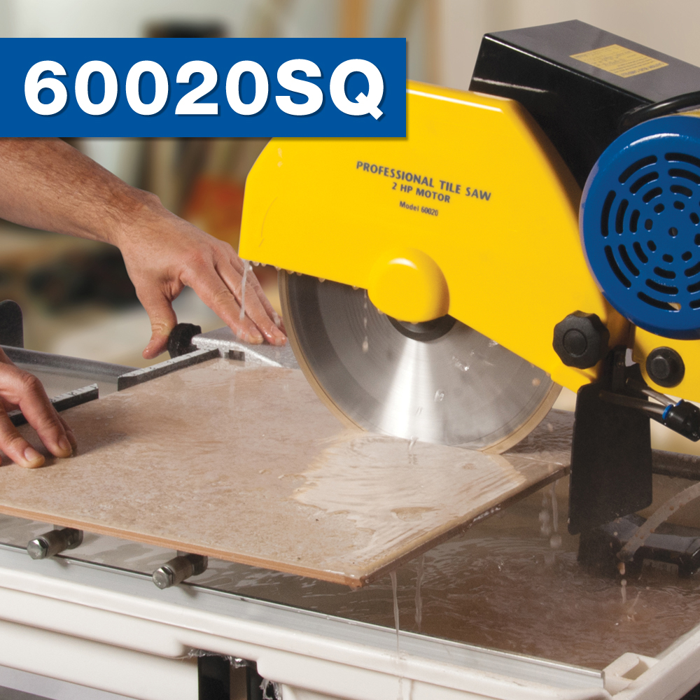 QEP 22500Q 3/4 HP Compact Tile Saw - 7" Wet Saw For Ceramic, Stone & Porcelain