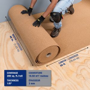 Natural Cork Underlayment Roll 3 mm